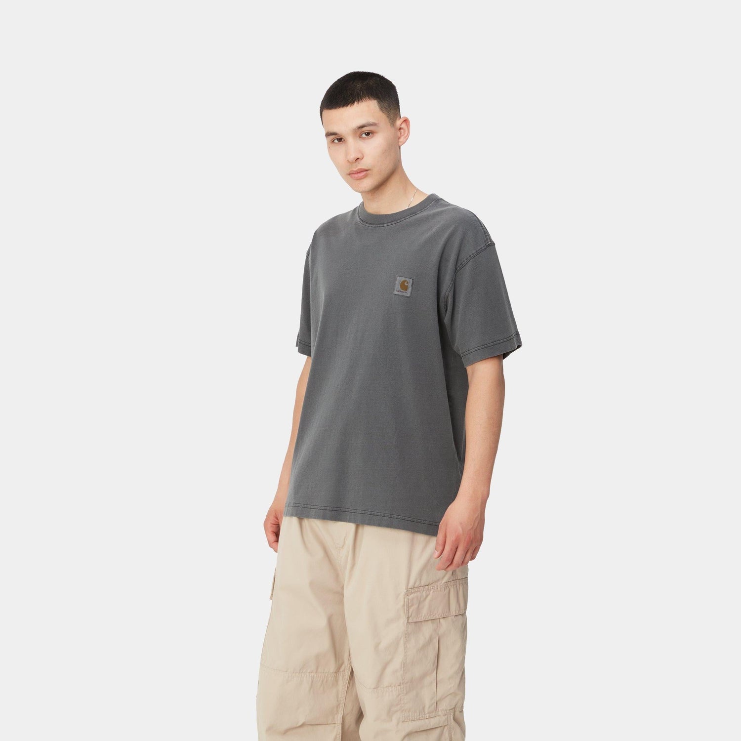 S/S NELSON T-SHIRT BLACK GARMENT DYED