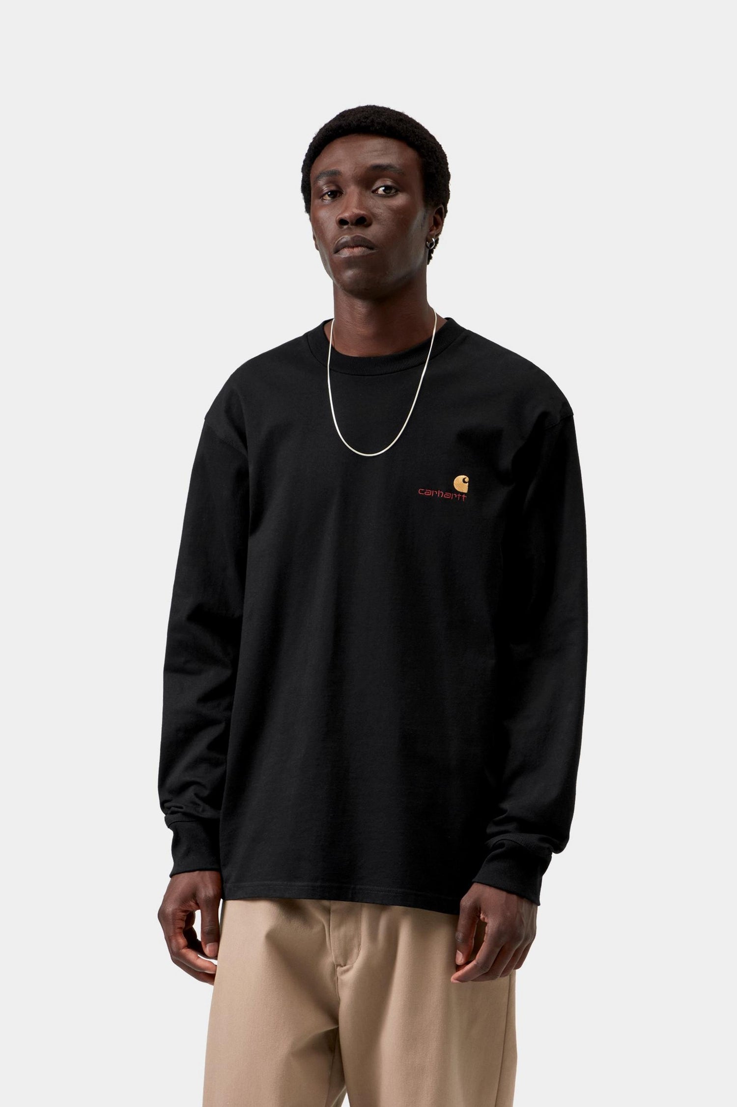 L/S AMERICAN SCRIPT T-SHIRT BLACK
