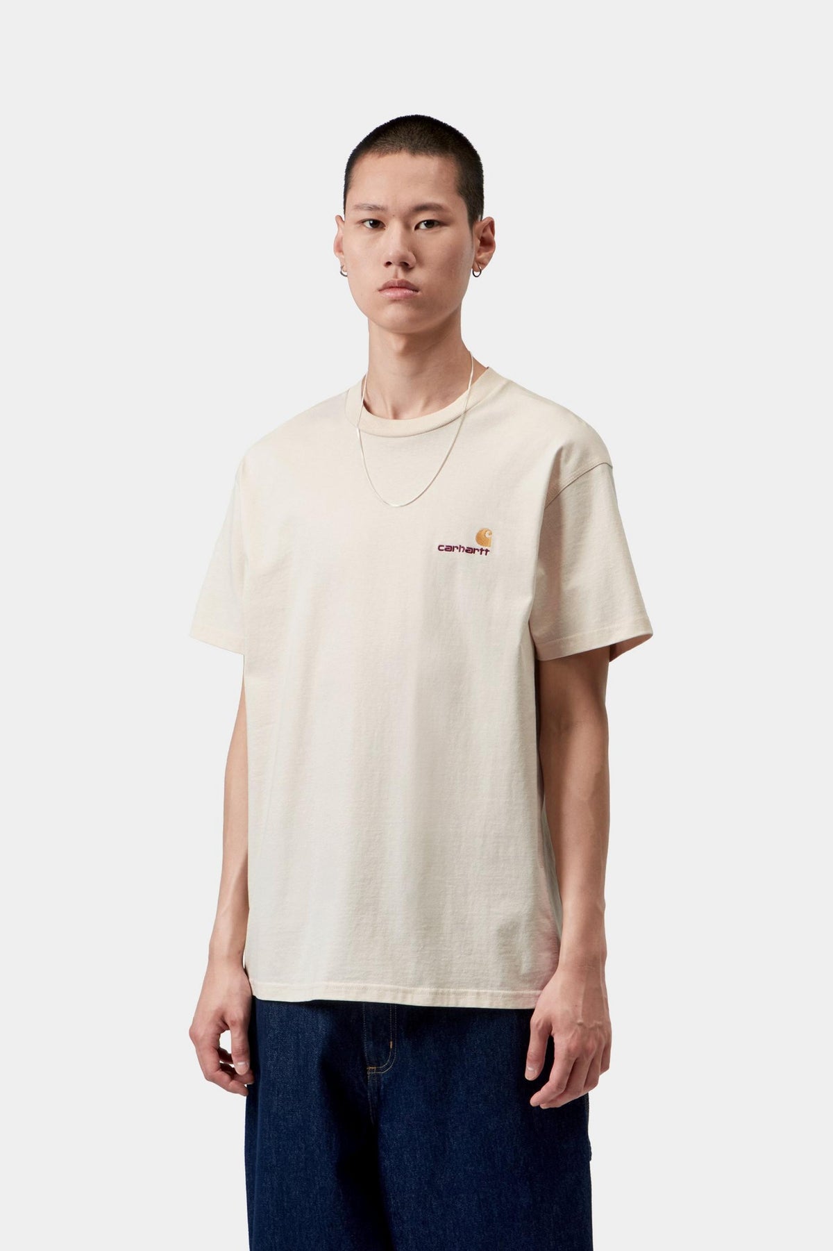 S/S AMERICAN SCRIPT T-SHIRT NATURAL
