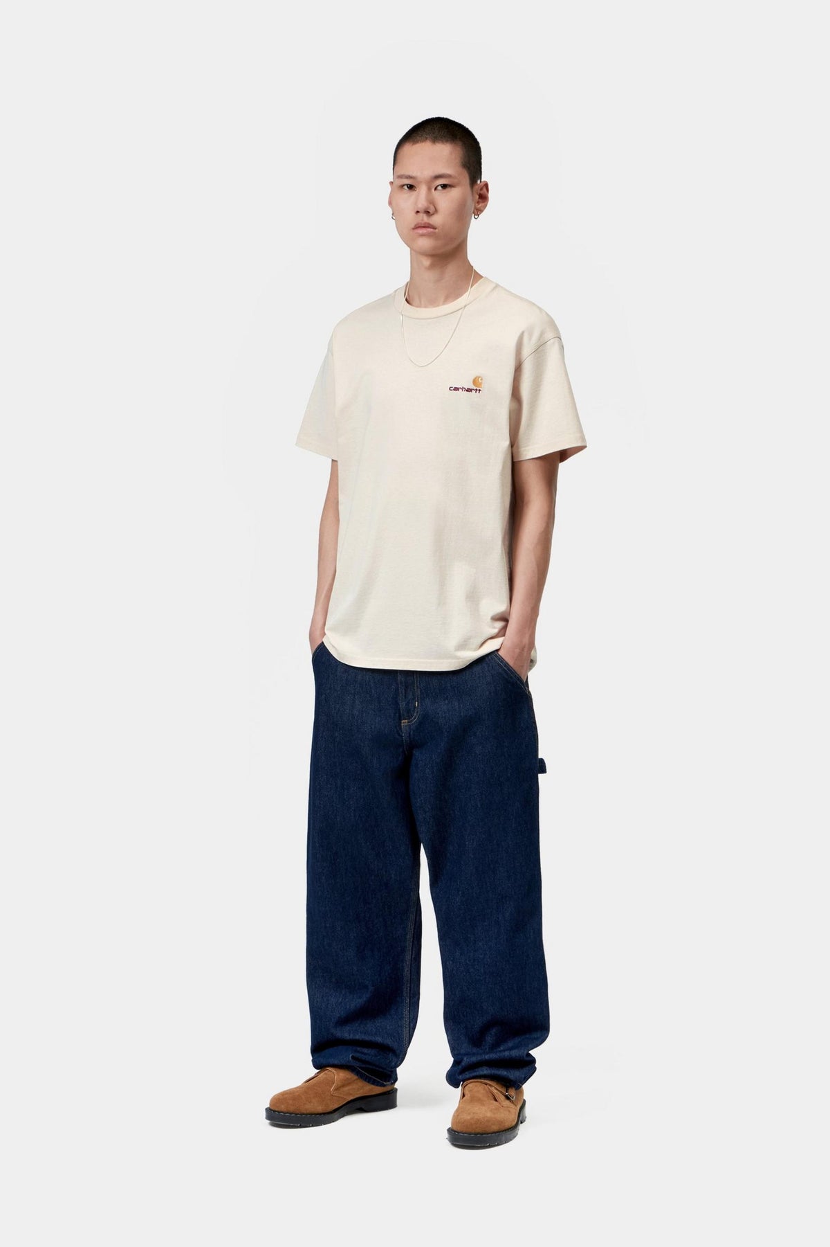 S/S AMERICAN SCRIPT T-SHIRT NATURAL