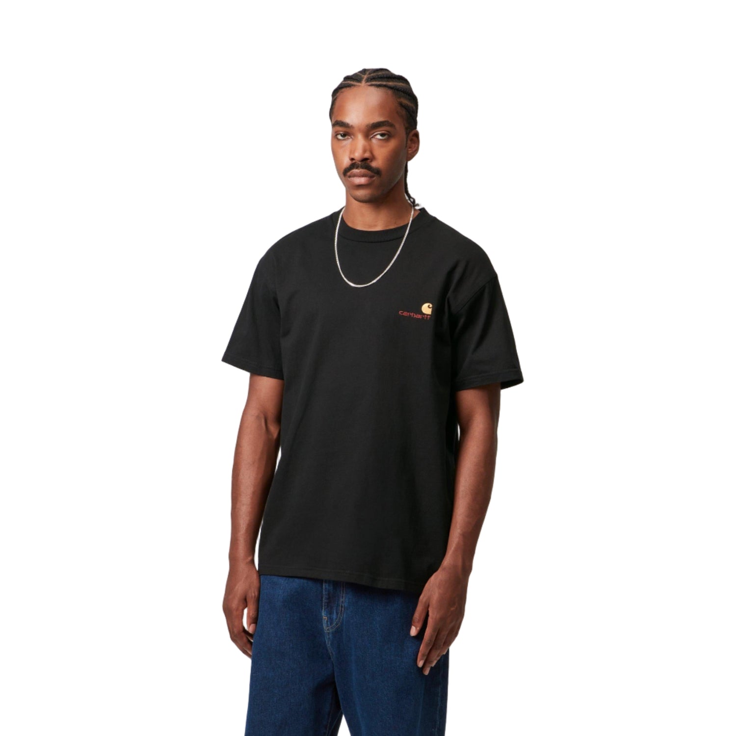 S/S AMERICAN SCRIPT T-SHIRT BLACK