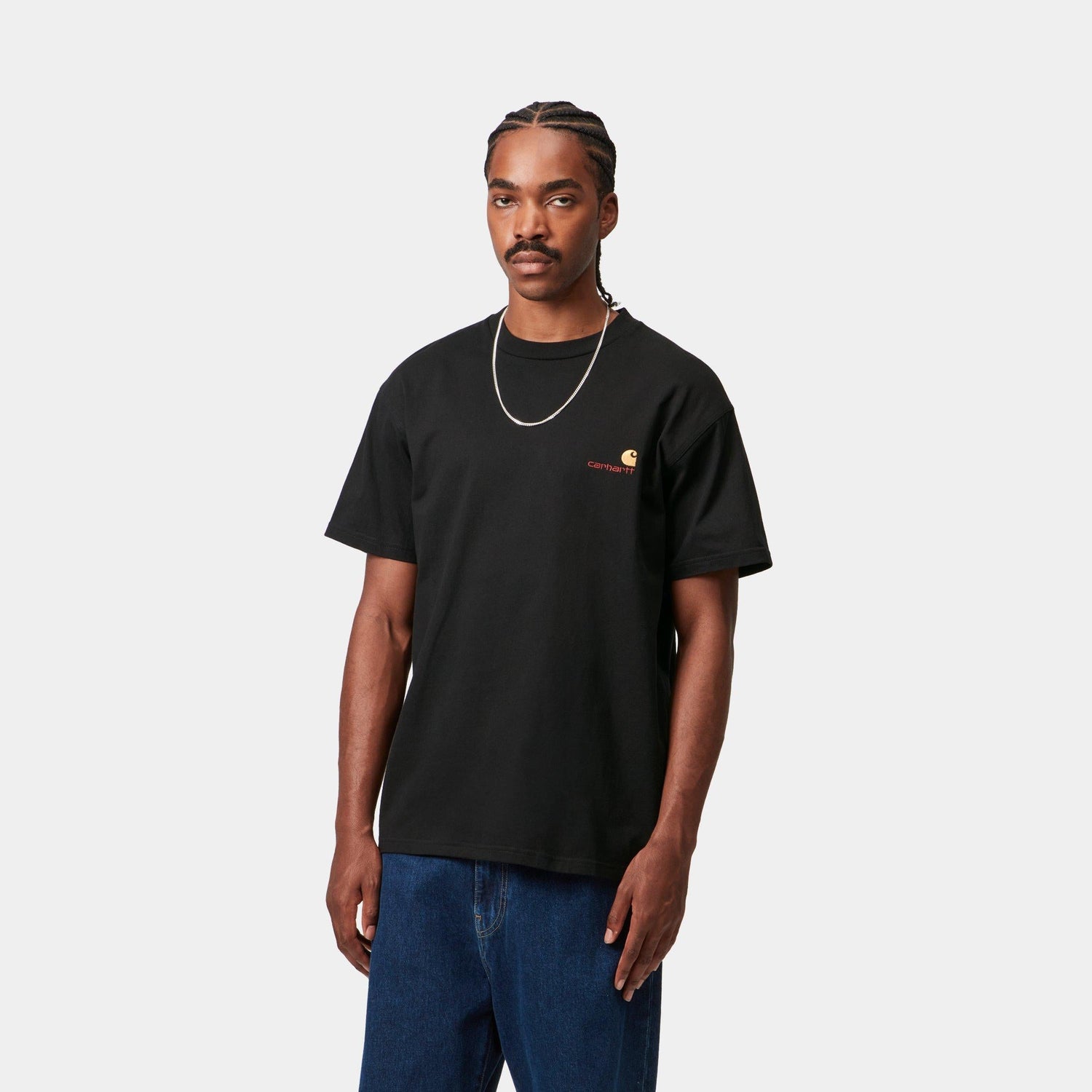 S/S AMERICAN SCRIPT T-SHIRT BLACK