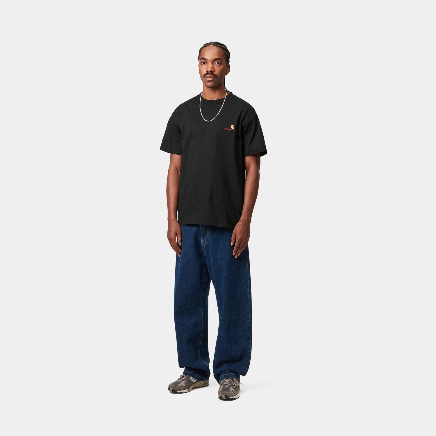 S/S AMERICAN SCRIPT T-SHIRT BLACK