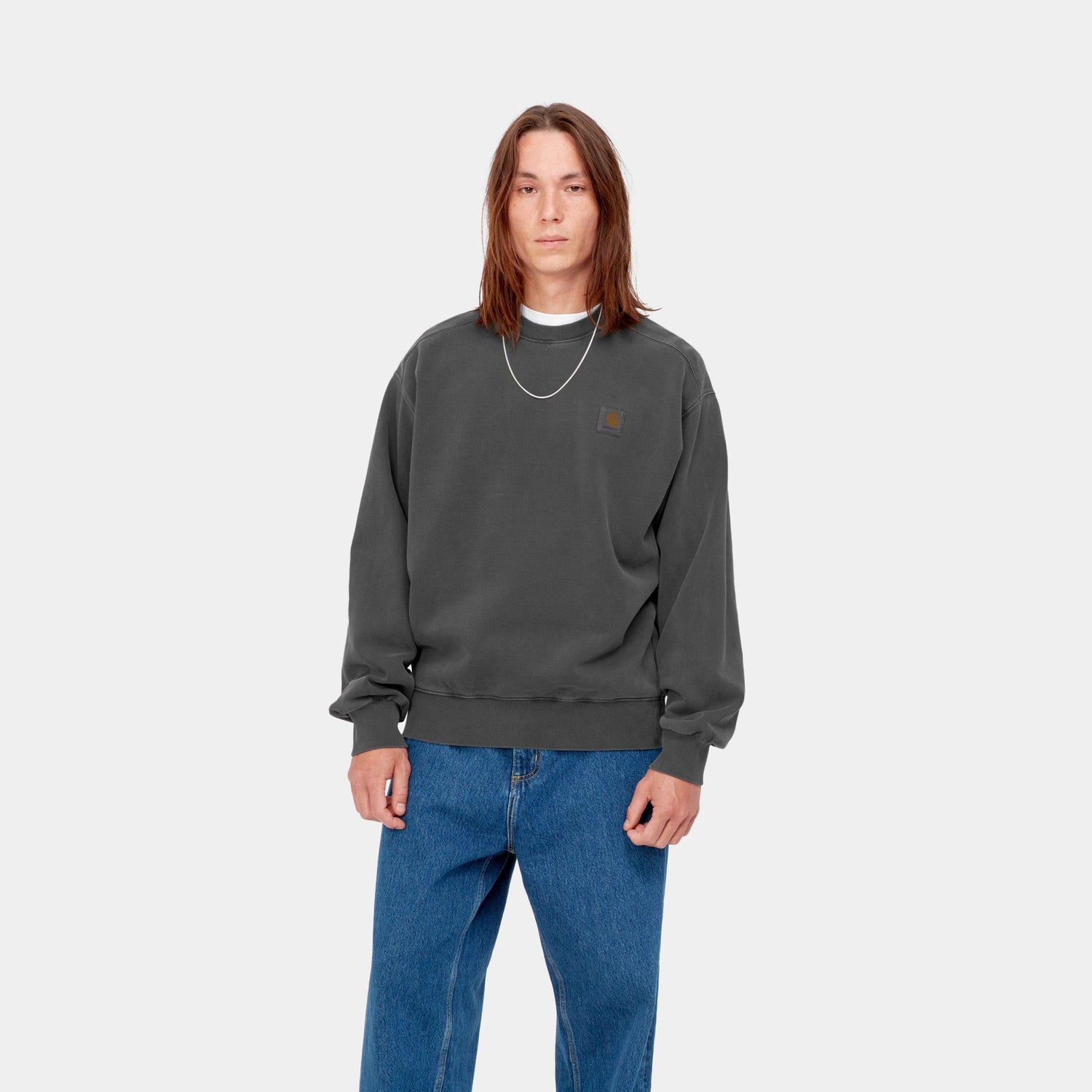 NELSON SWEAT BLACK GARMENT DYED