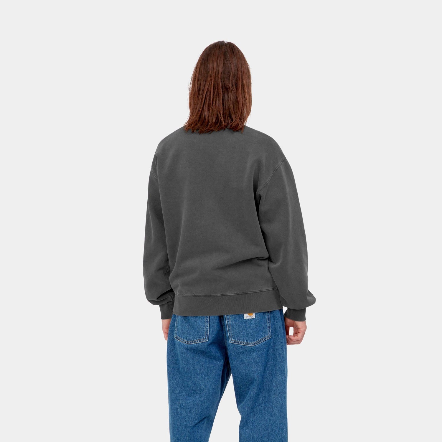NELSON SWEAT BLACK GARMENT DYED