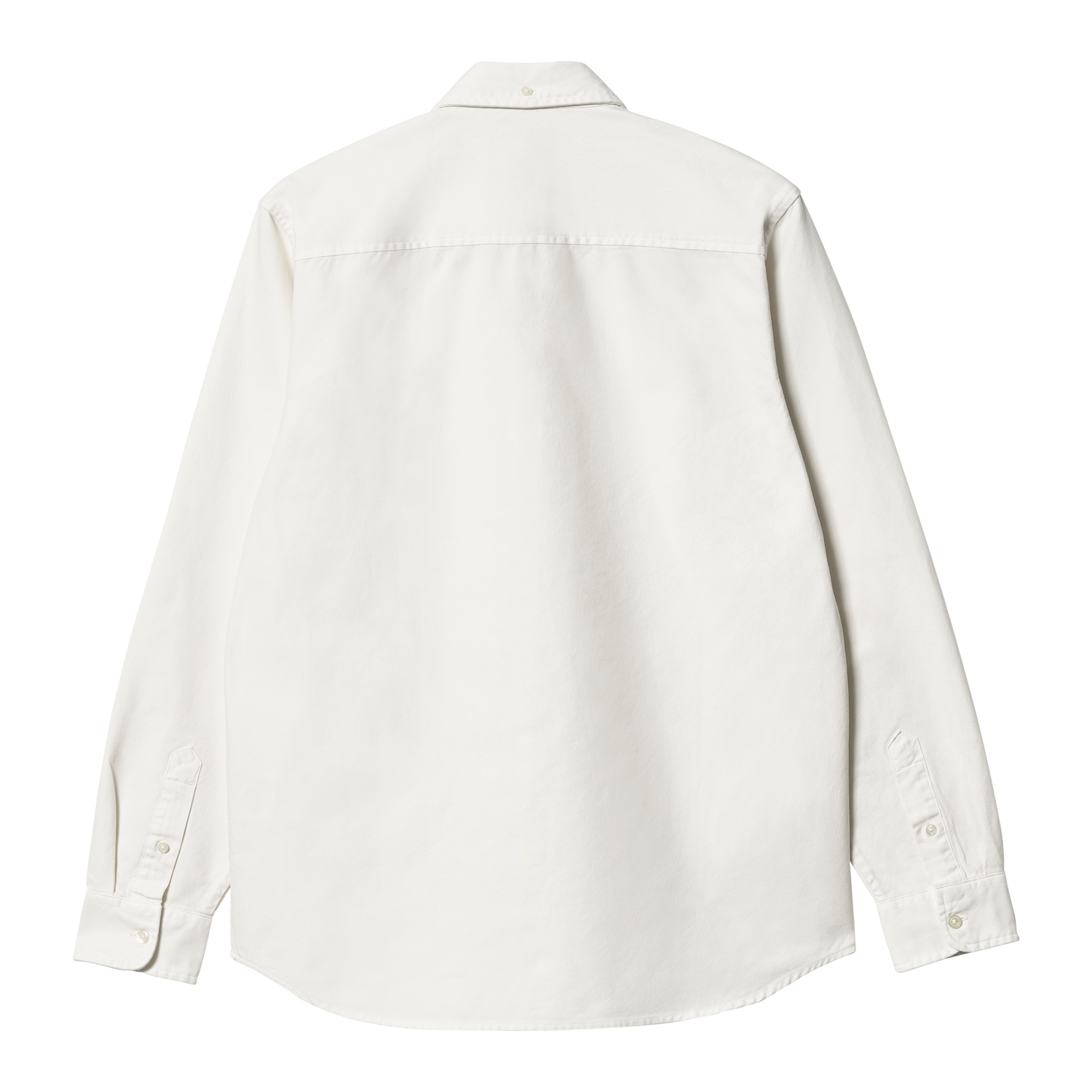 L/S BOLTON SHIRT WHITE GARMENT DYED