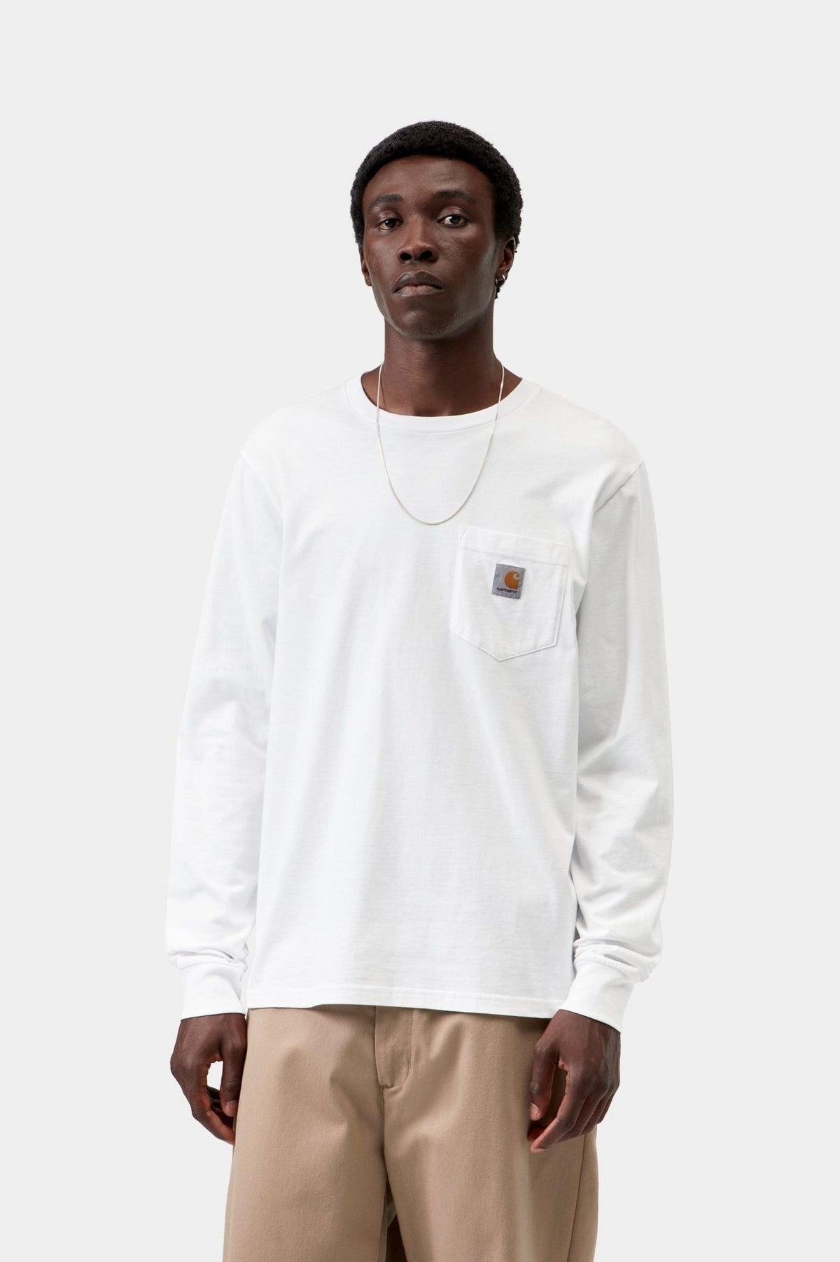 L/S POCKET T-SHIRT WHITE