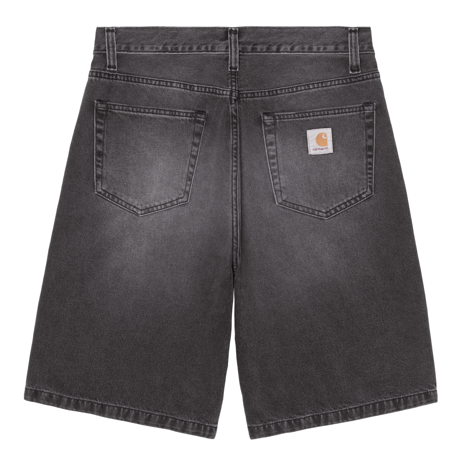 LANDON SHORT BLACK WORN BLEACHED