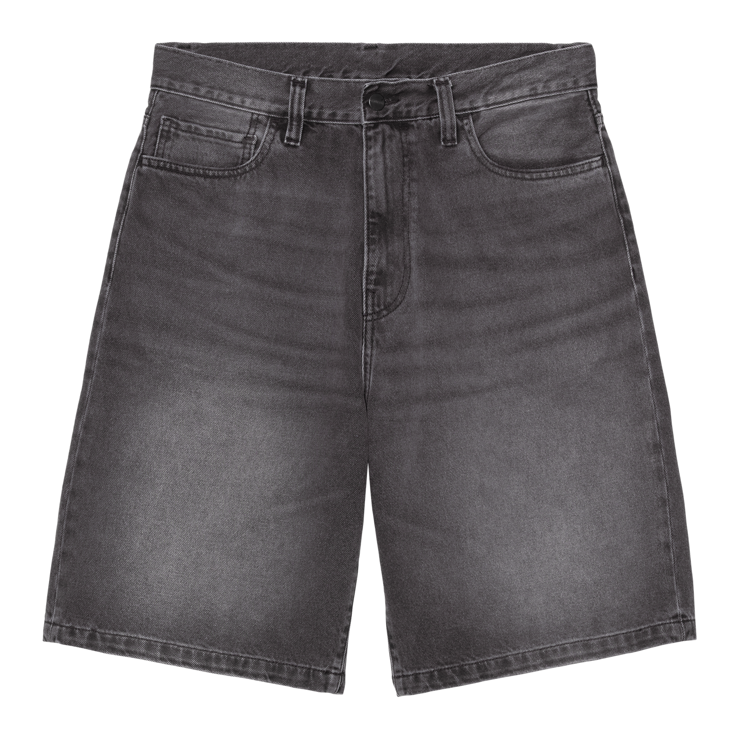 LANDON SHORT BLACK WORN BLEACHED