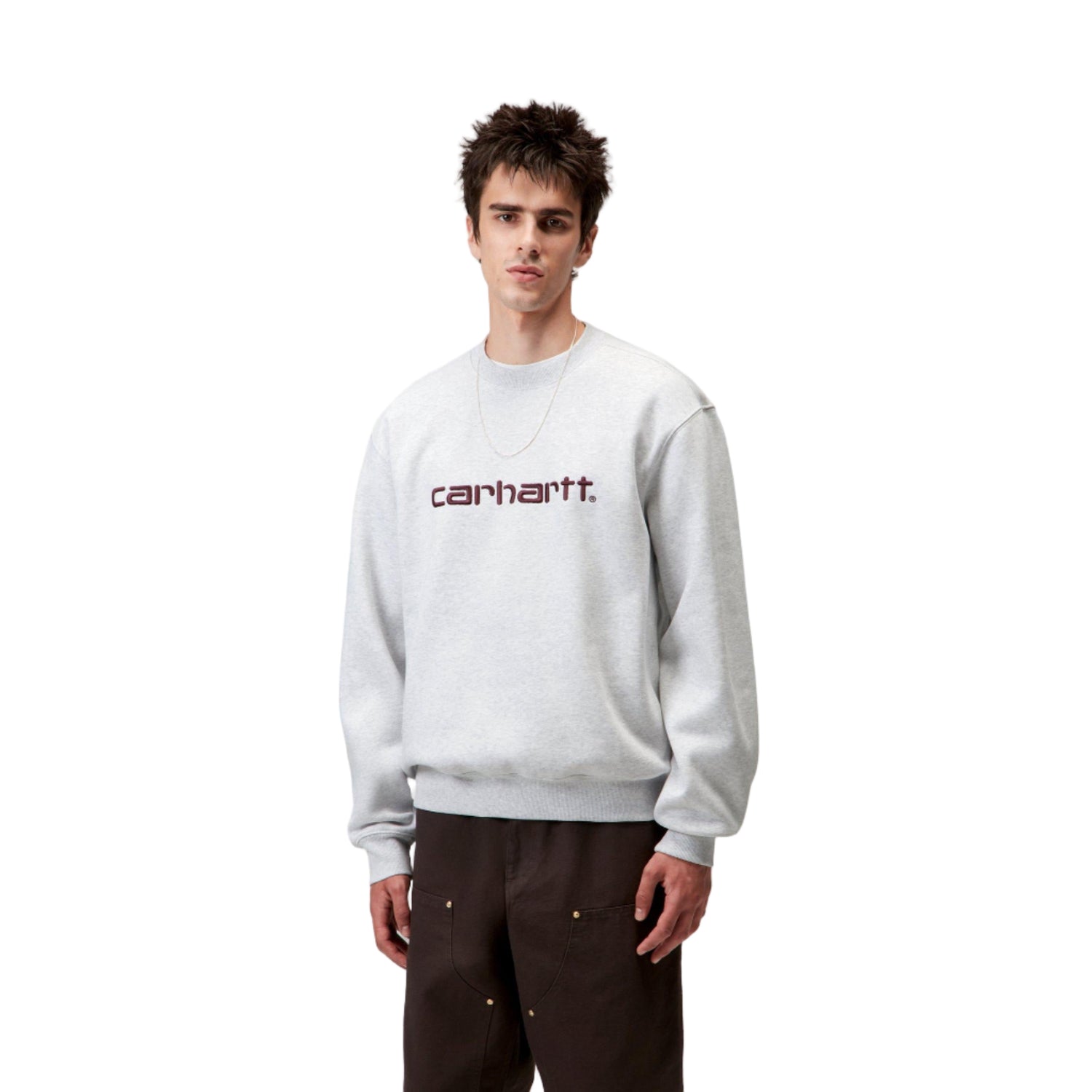 CARHARTT SWEAT ASH HEATHER / RONDO