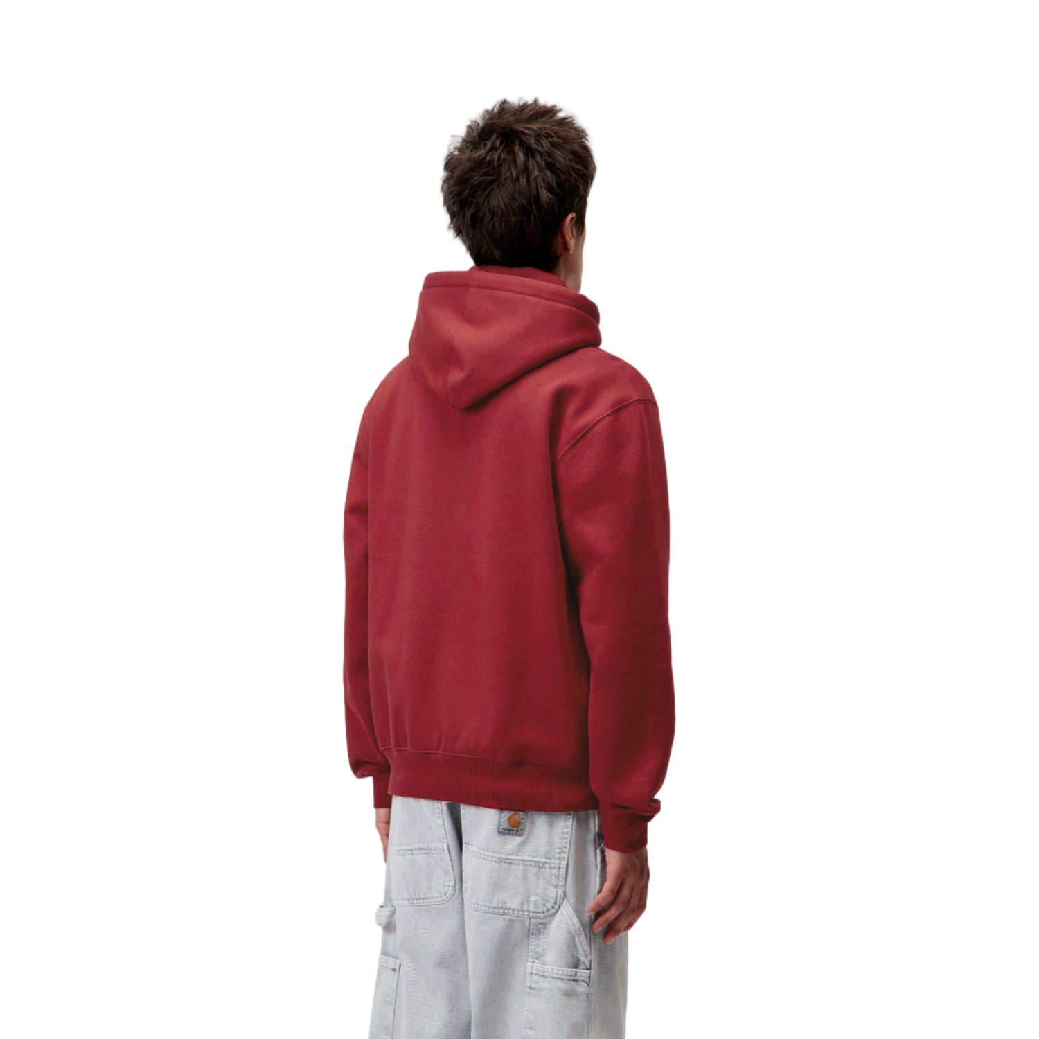 HOODED CARHARTT SWEAT SCARLET / GRAPHITE