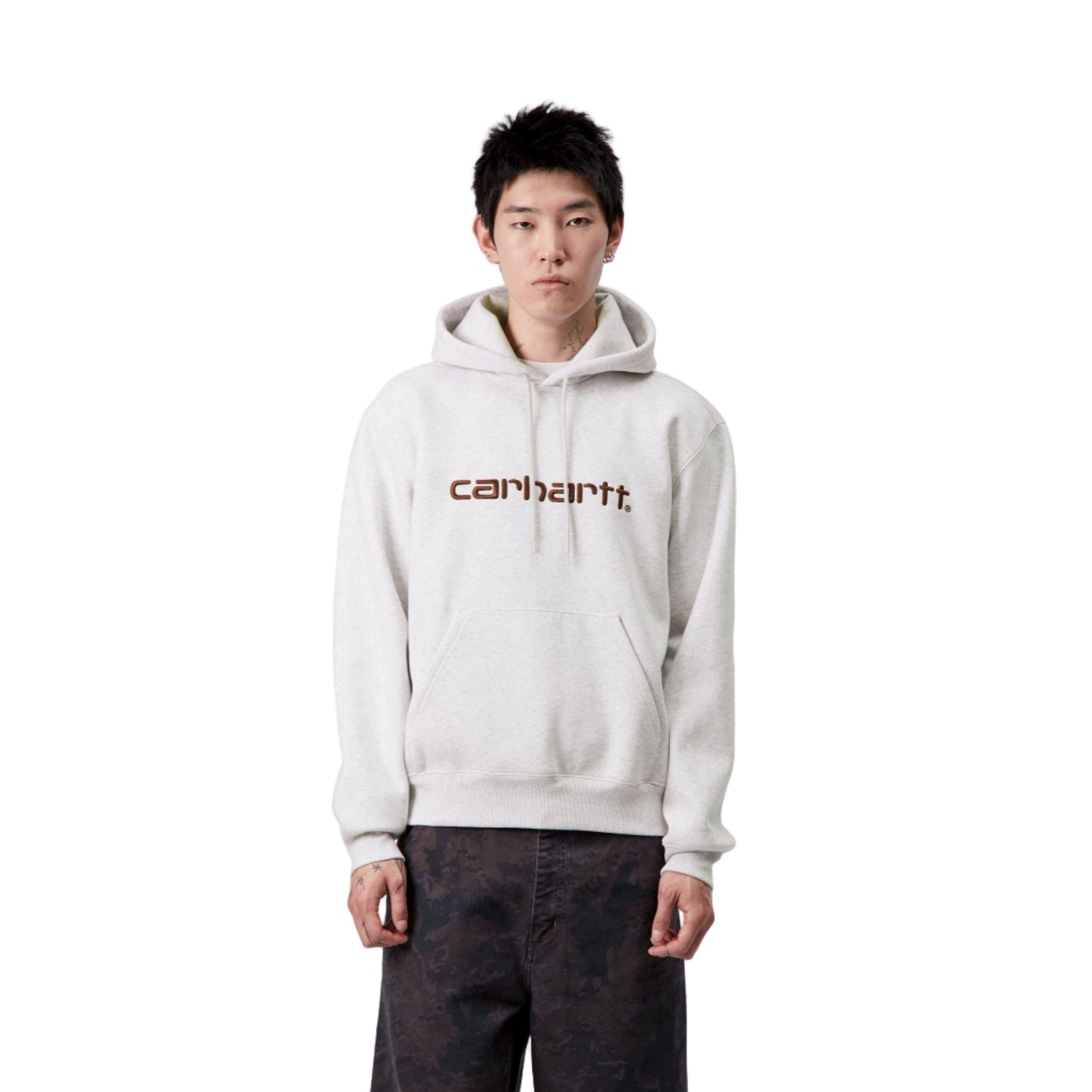 HOODED CARHARTT SWEAT ASH HEATHER / RONDO