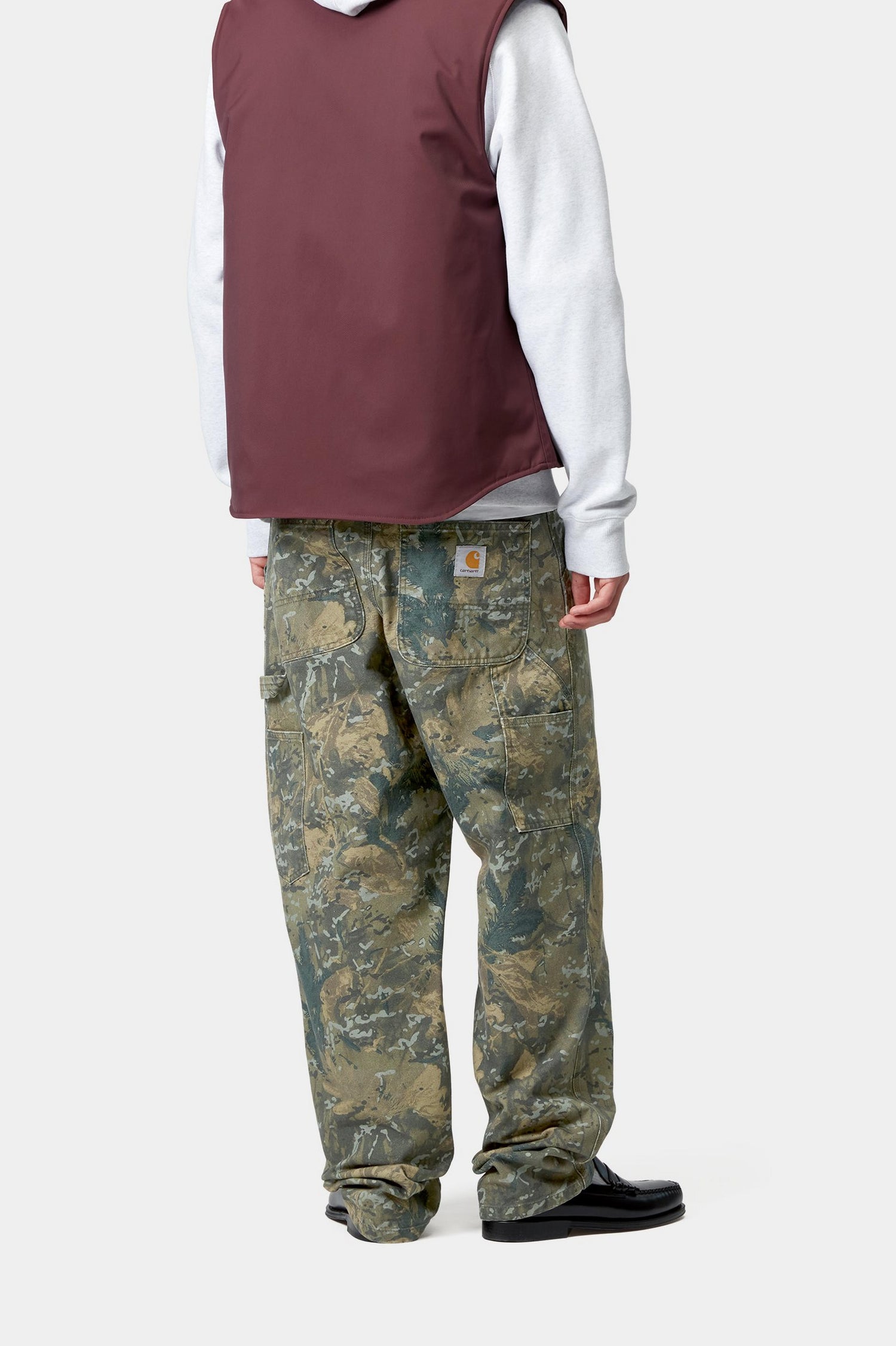 SINGLE KNEE PANT CAMO COMBI GREEN STONE WASHED