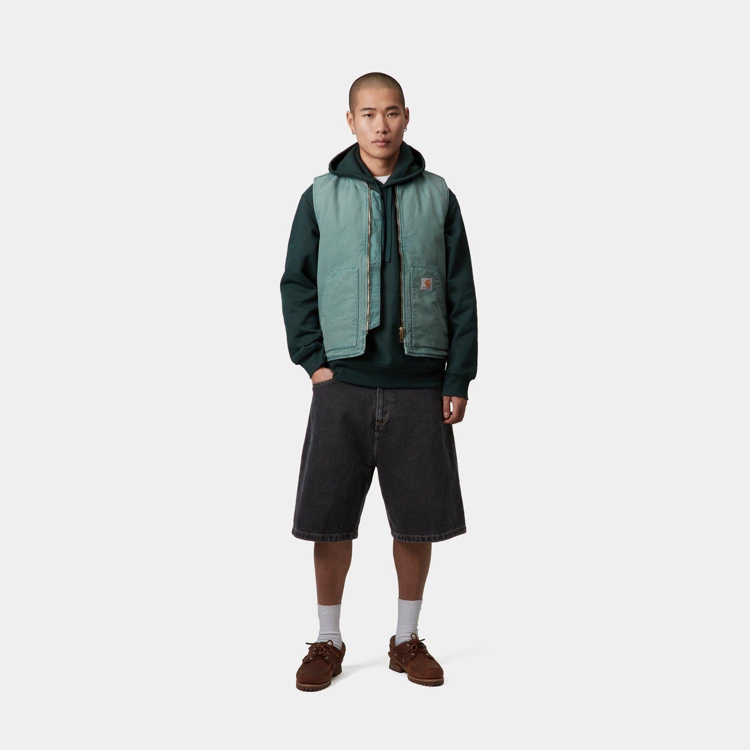 BRANDON SHORT BLACK STONE WASHED