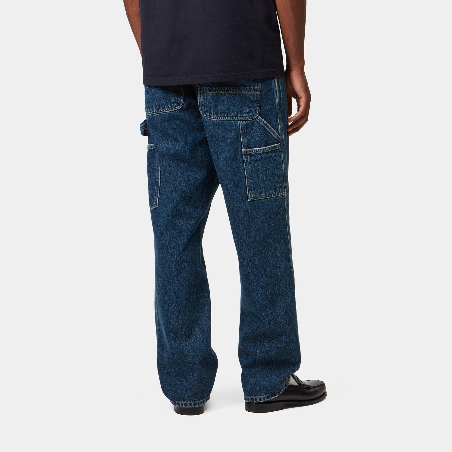SINGLE KNEE PANT BLUE STONE WASHED
