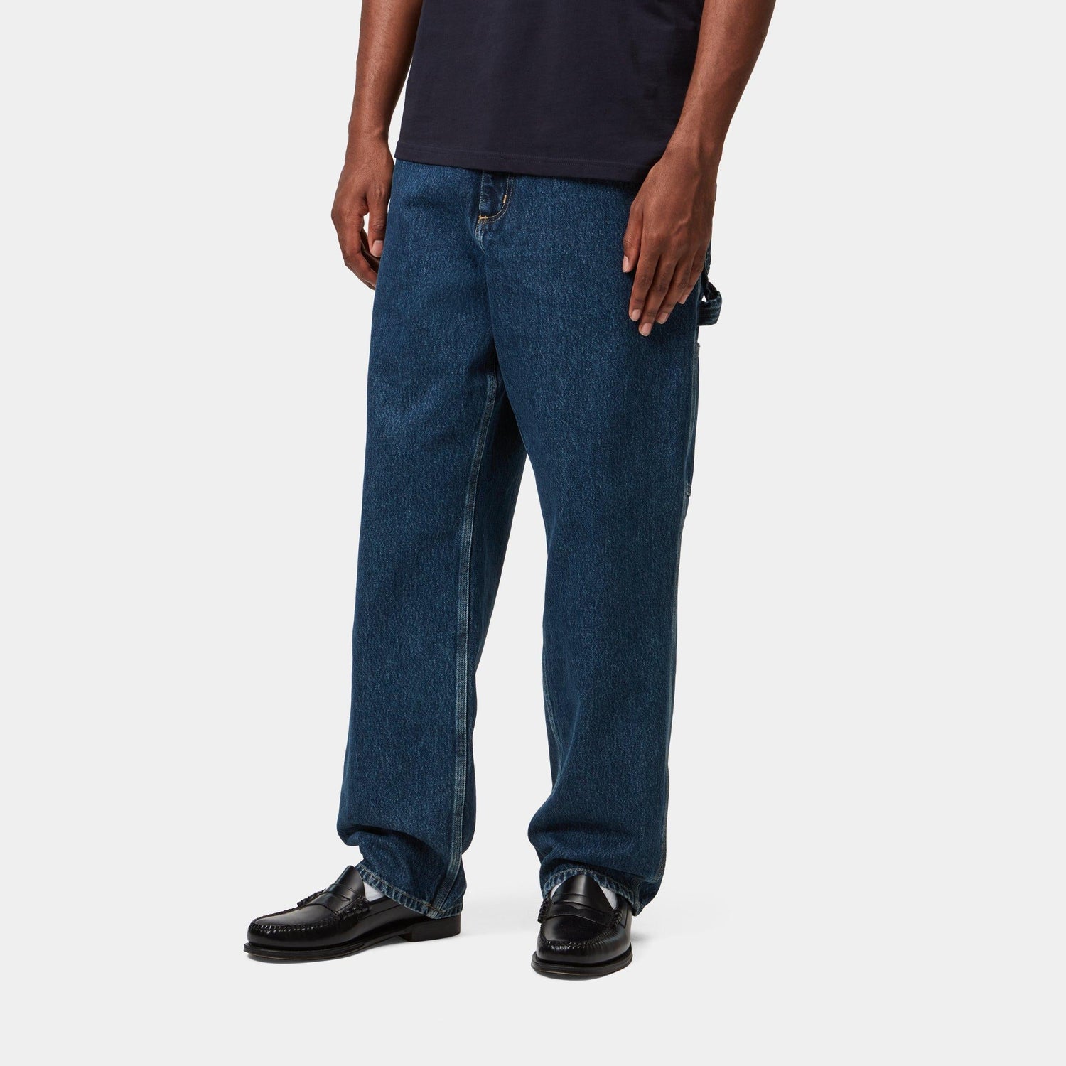 SINGLE KNEE PANT BLUE STONE WASHED