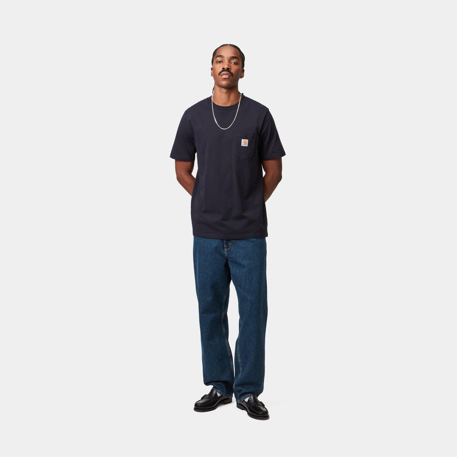 SINGLE KNEE PANT BLUE STONE WASHED