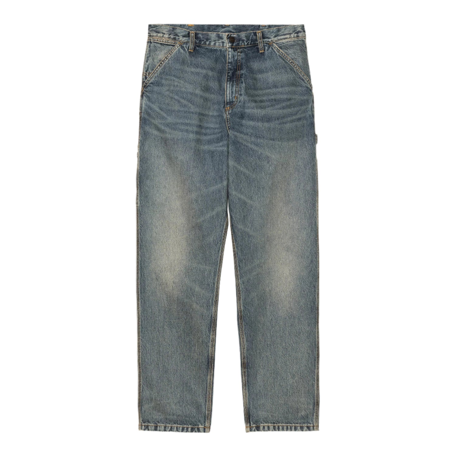 SINGLE KNEE PANT BLUE WORN USED WASH
