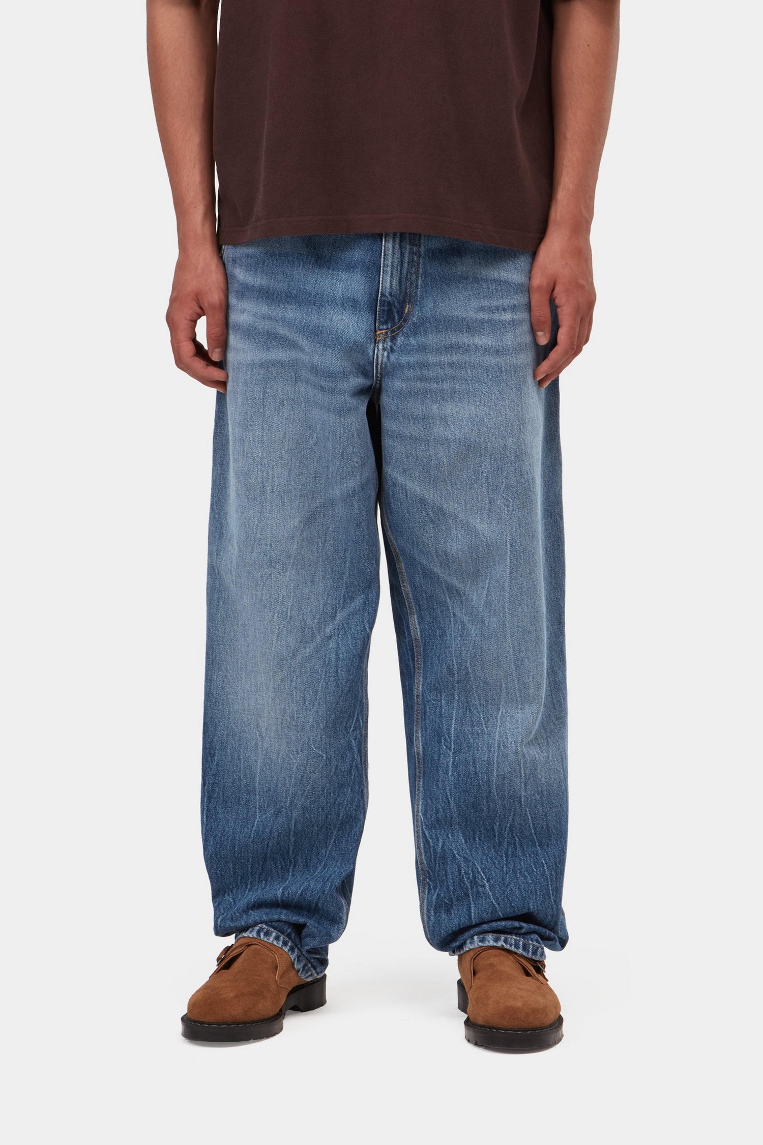 SINGLE KNEE PANT BLUE MARBLE USED WASH