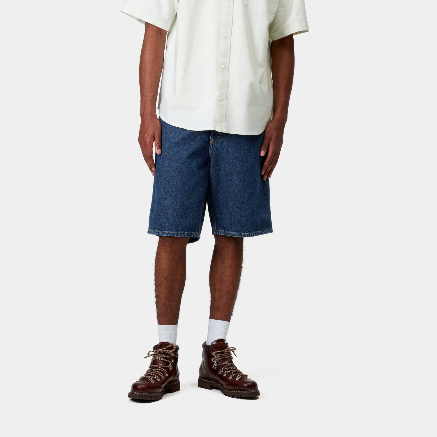 SINGLE KNEE SHORT BLUE STONE WASHED