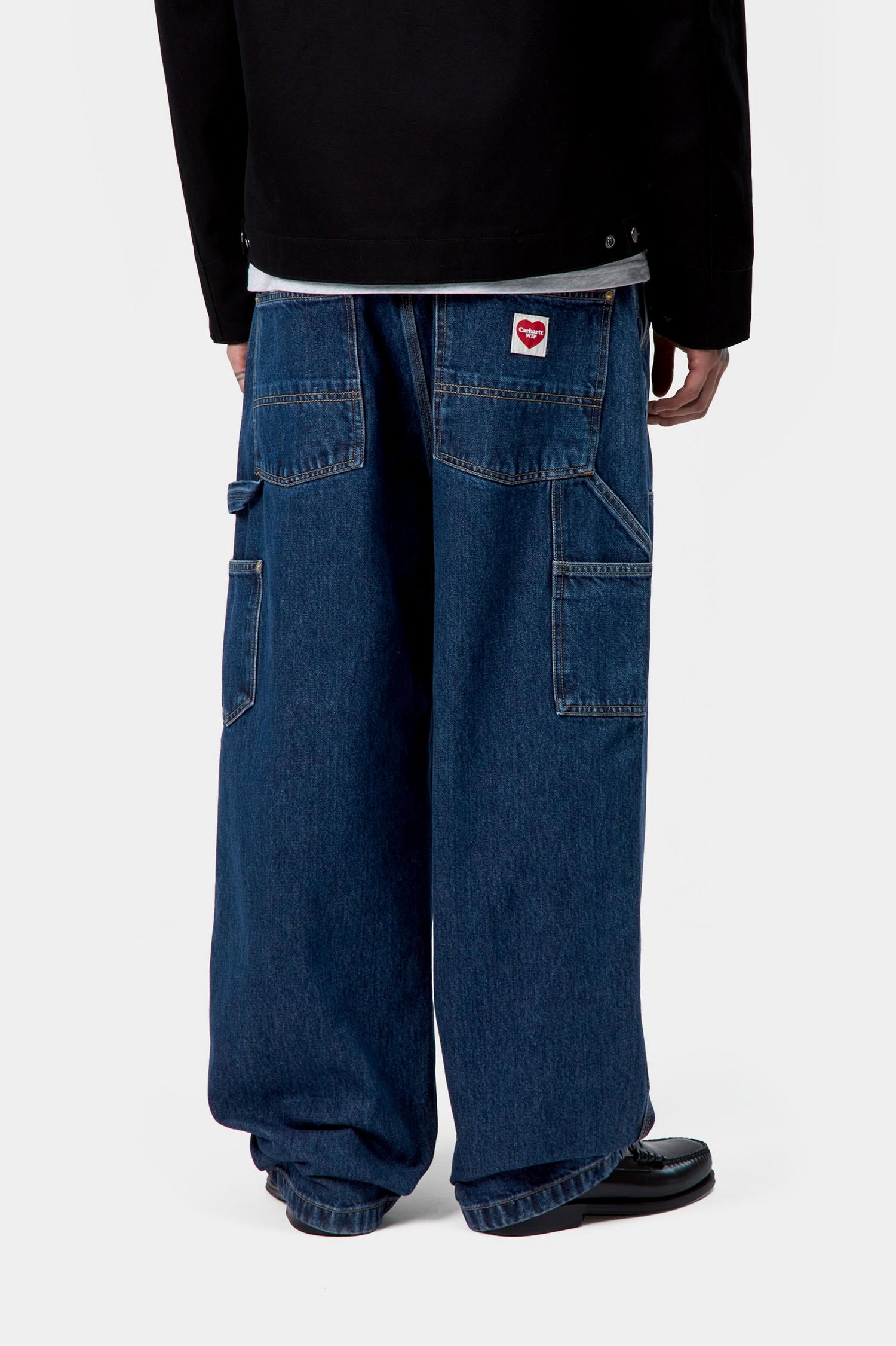 NASH DOUBLE KNEE PANT BLUE STONE WASHED
