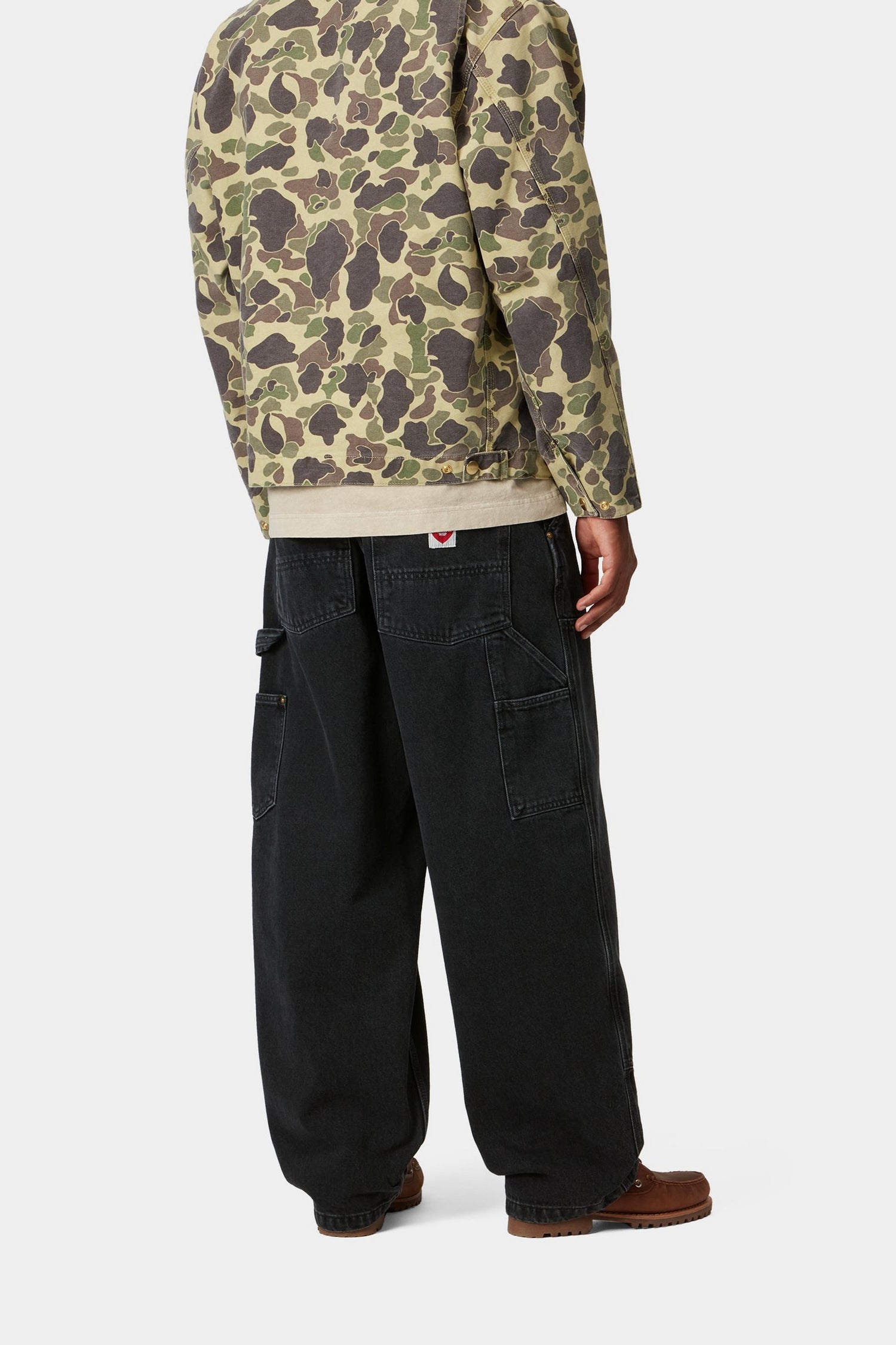 NASH DOUBLE KNEE PANT BLACK STONE WASHED