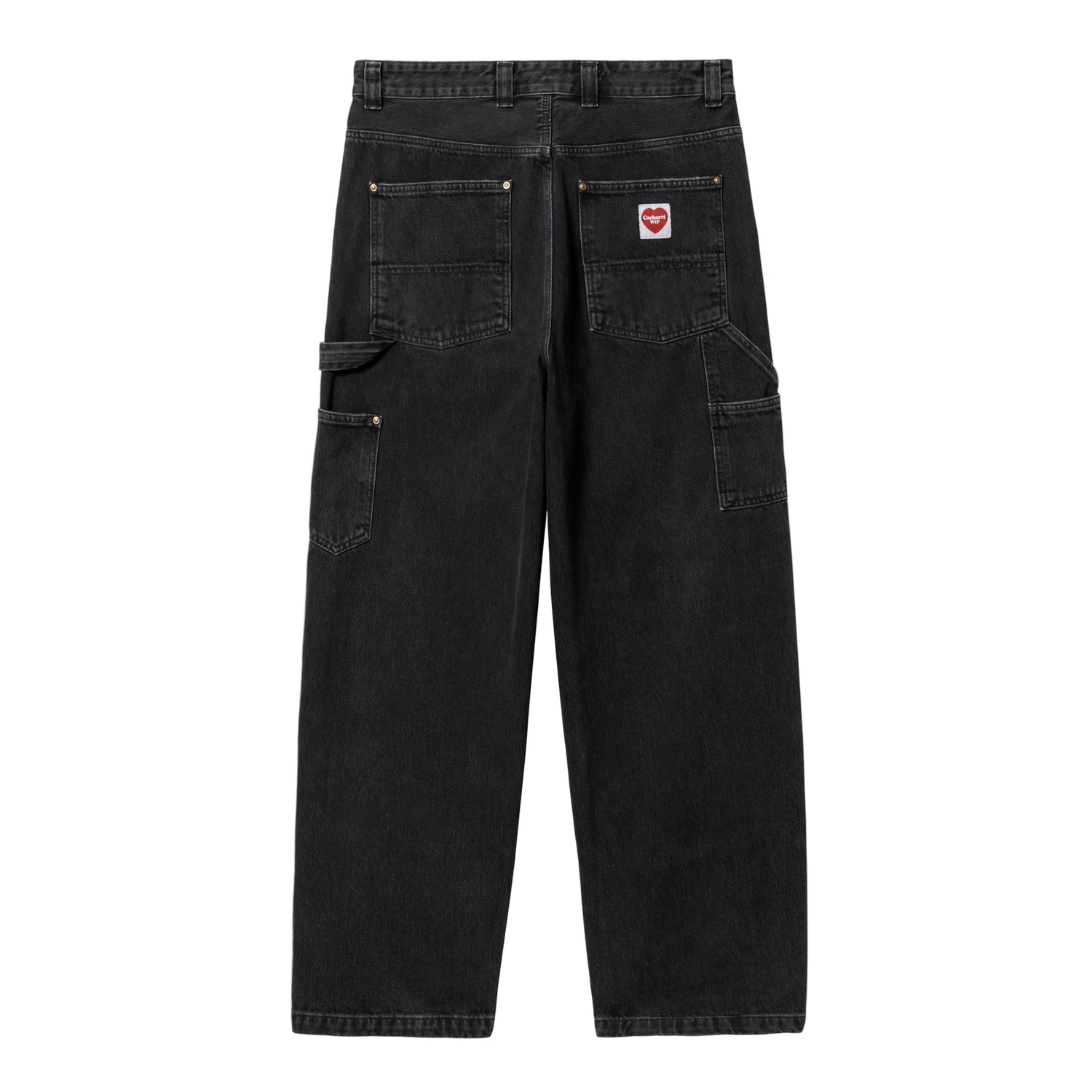 NASH DOUBLE KNEE PANT BLACK STONE WASHED