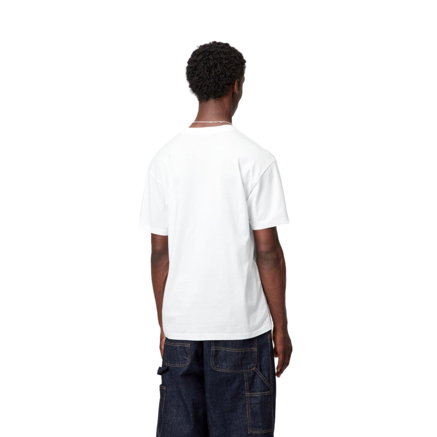 S/S POCKET HEART T-SHIRT WHITE / RED