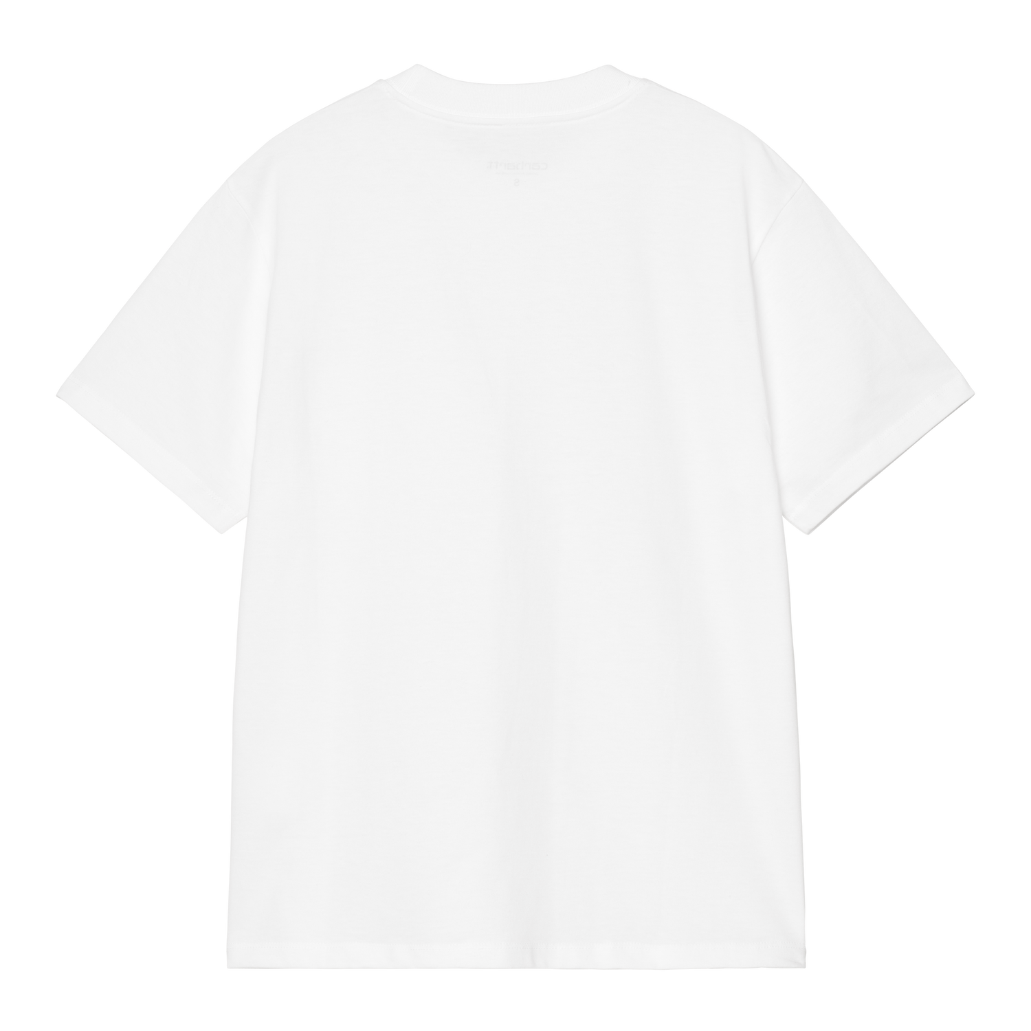 W' S/S POCKET HEART T-SHIRT WHITE / RED