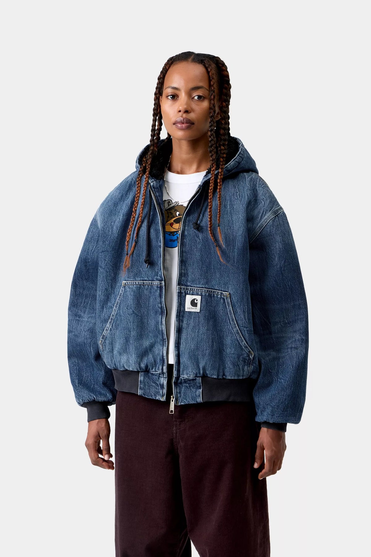 W' OG ACTIVE JACKET BLUE MARBLE USED WASH