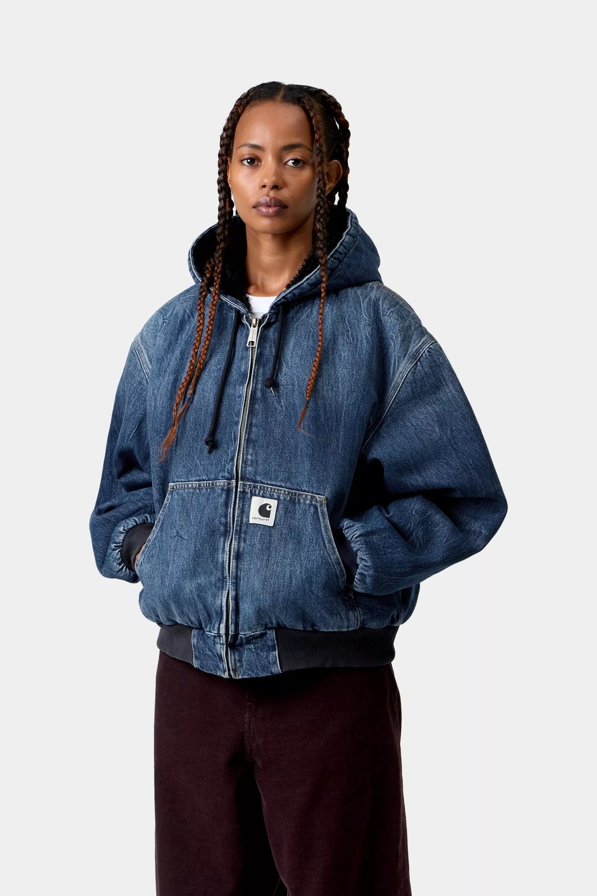 W' OG ACTIVE JACKET BLUE MARBLE USED WASH