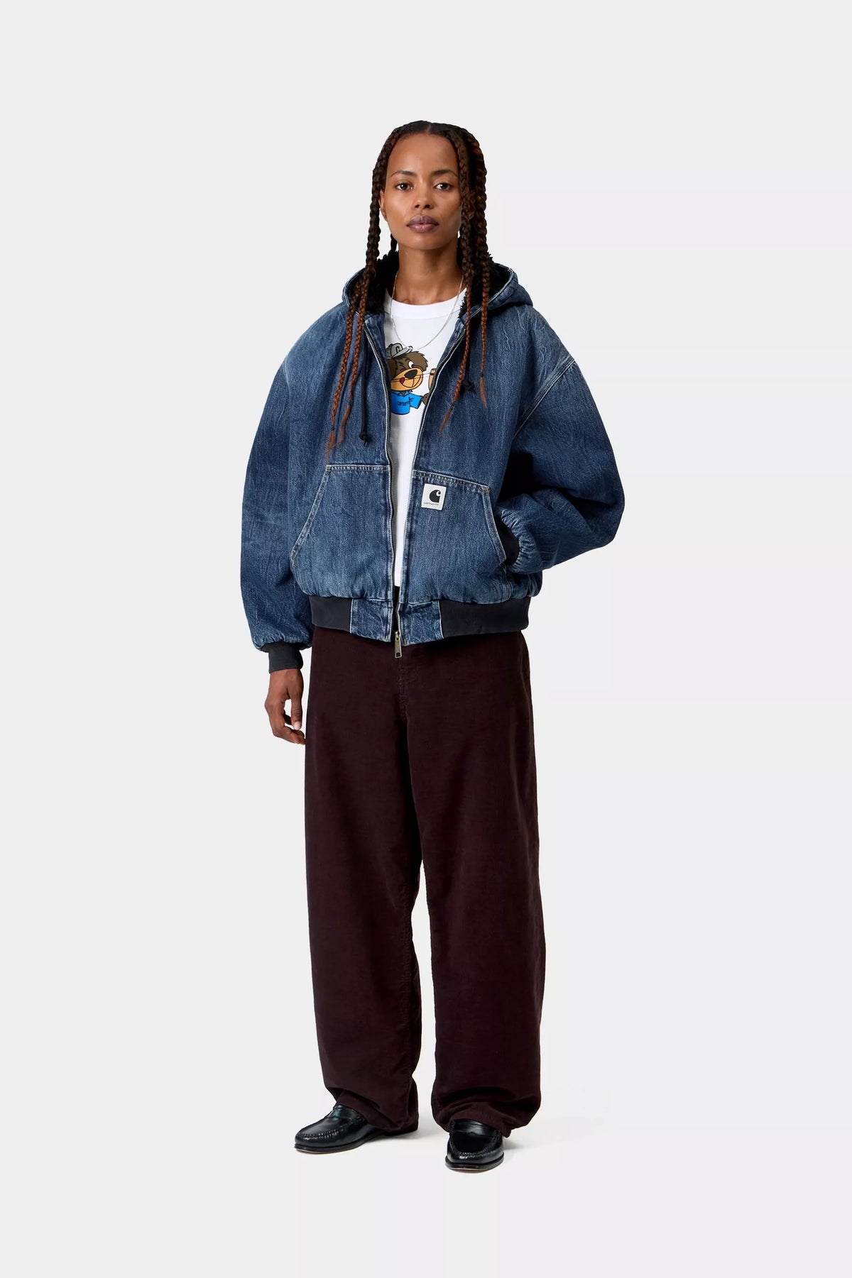 W' OG ACTIVE JACKET BLUE MARBLE USED WASH