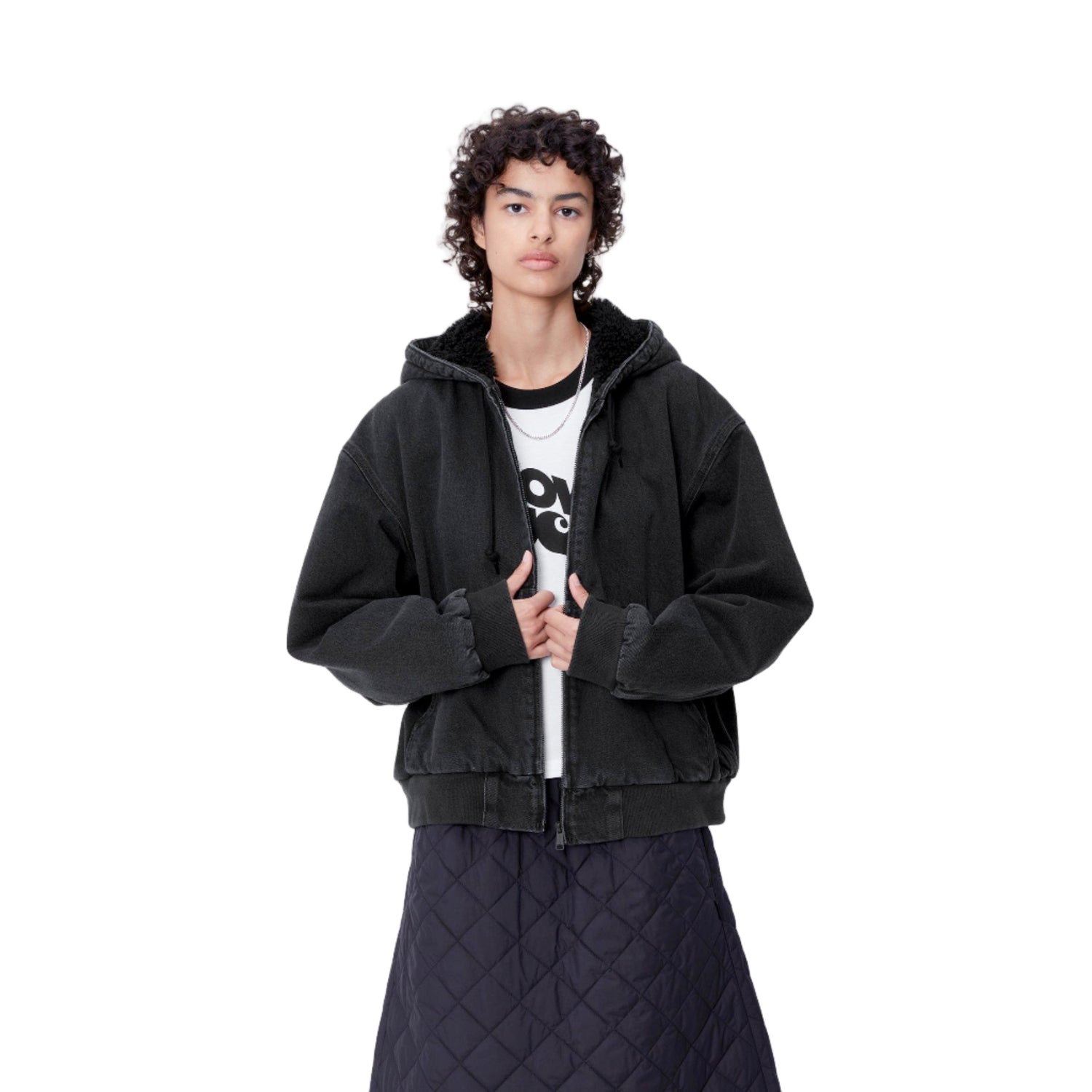 W' OG ACTIVE JACKET BLACK STONE WASHED