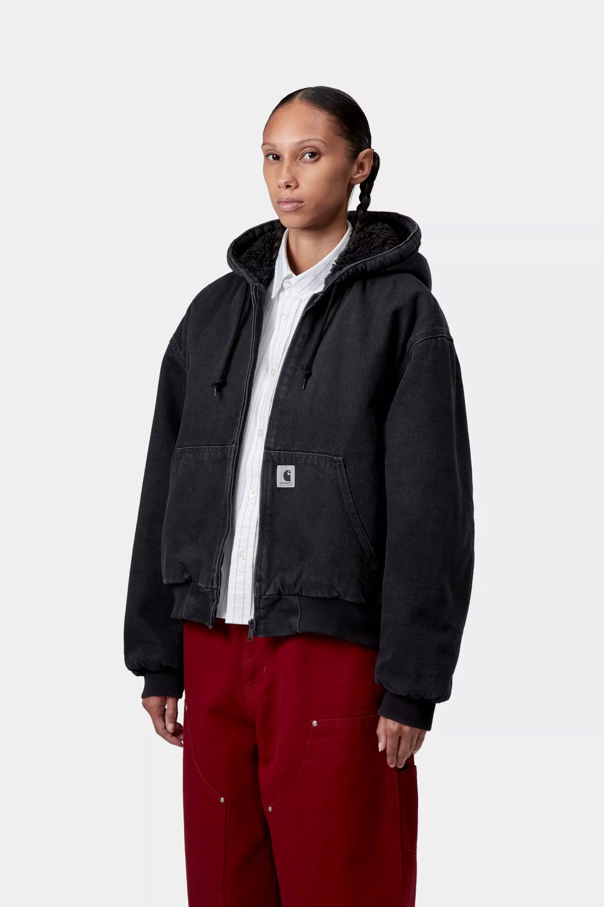 W' OG ACTIVE JACKET BLACK STONE WASHED