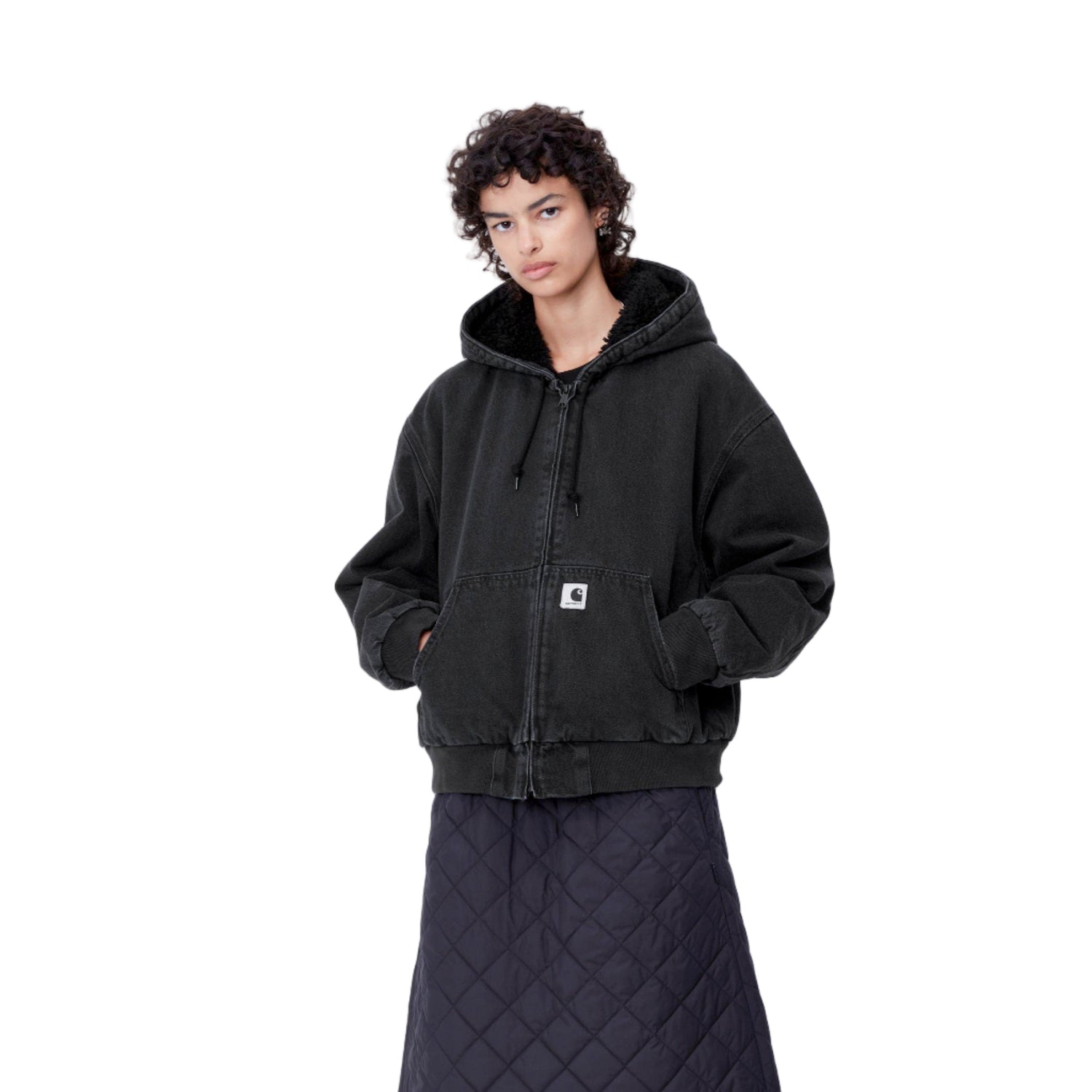 W' OG ACTIVE JACKET BLACK STONE WASHED