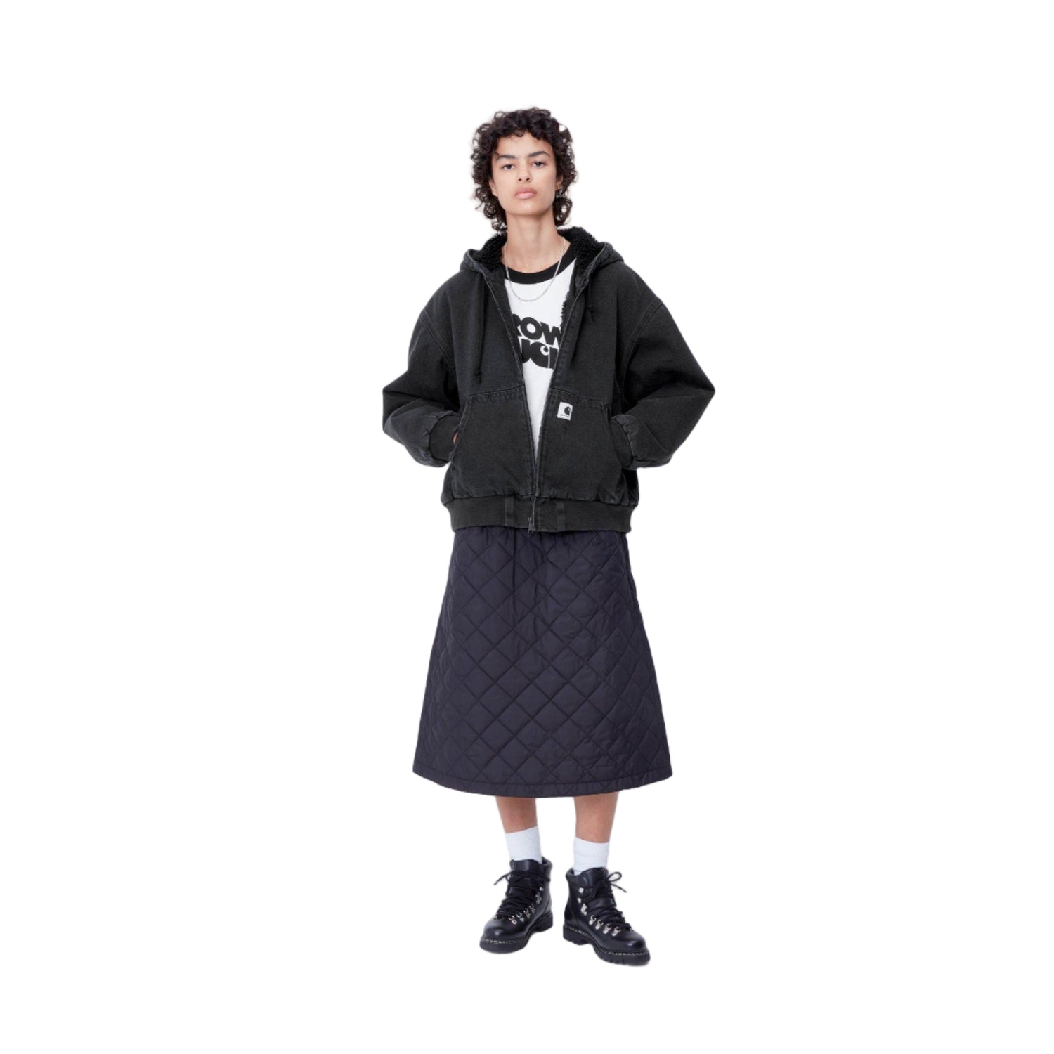 W' OG ACTIVE JACKET BLACK STONE WASHED