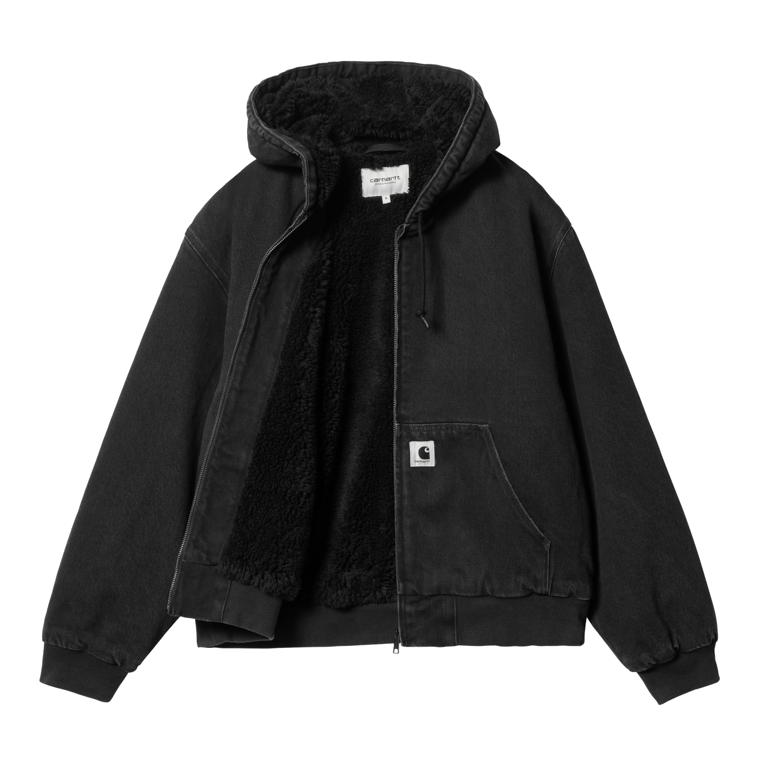 W' OG ACTIVE JACKET BLACK STONE WASHED