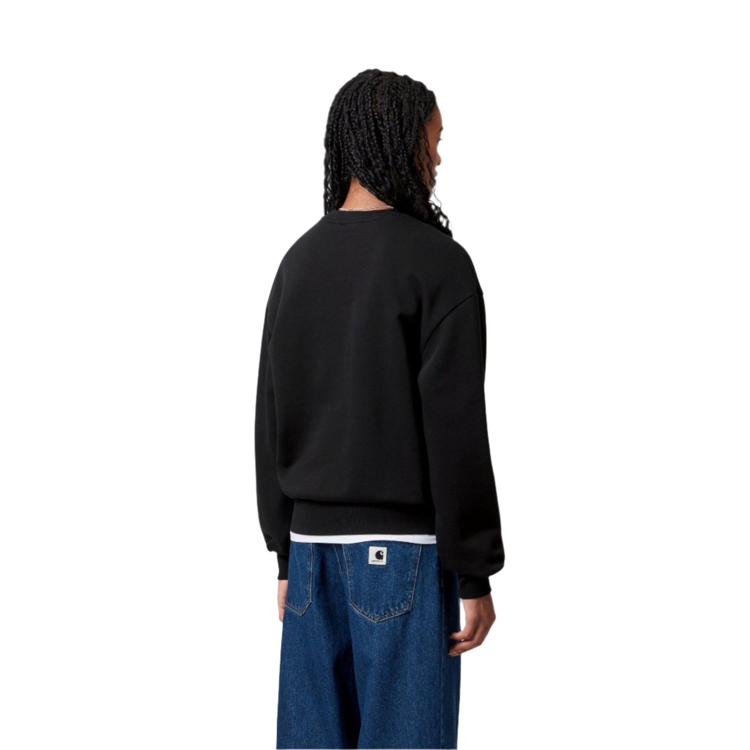 W' CASEY SWEATSHIRT BLACK / SILVER