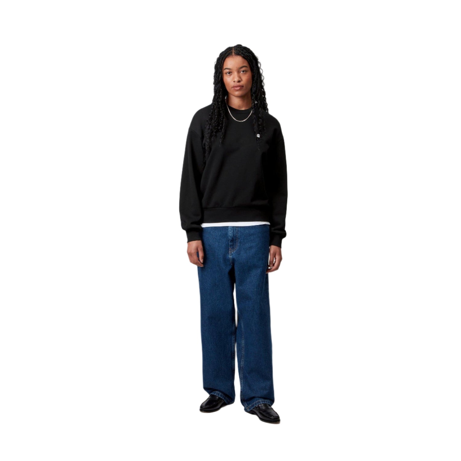 W' CASEY SWEATSHIRT BLACK / SILVER