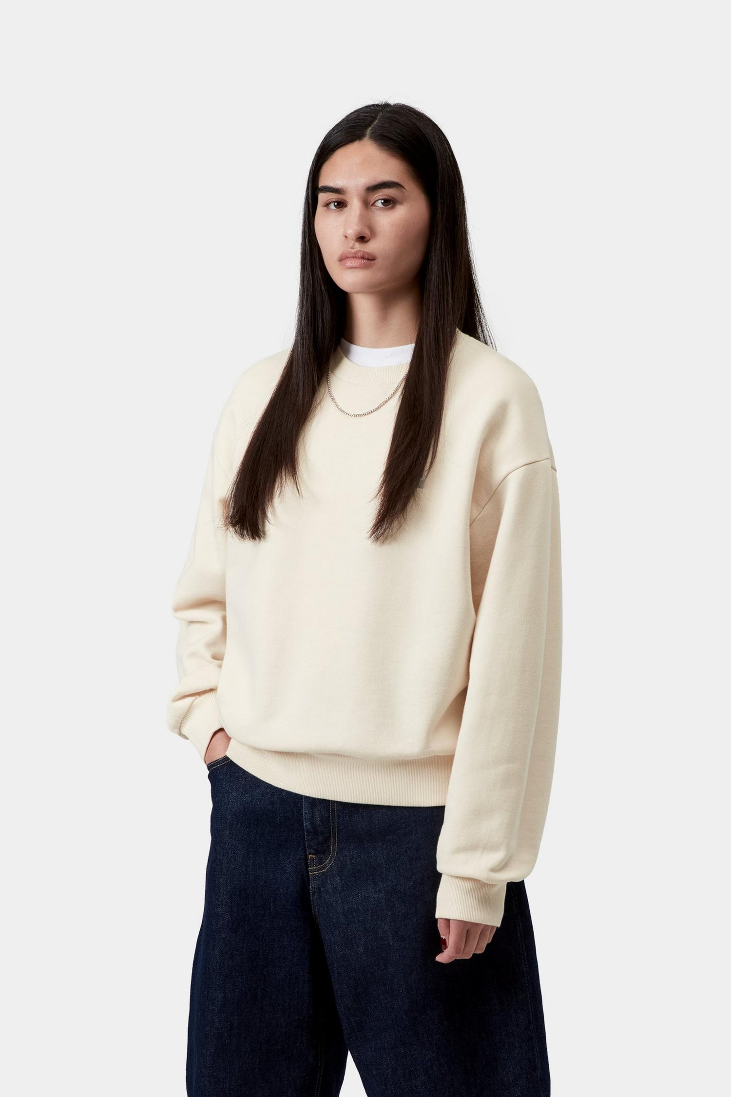 W' CASEY SWEATSHIRT NATURAL / SILVER
