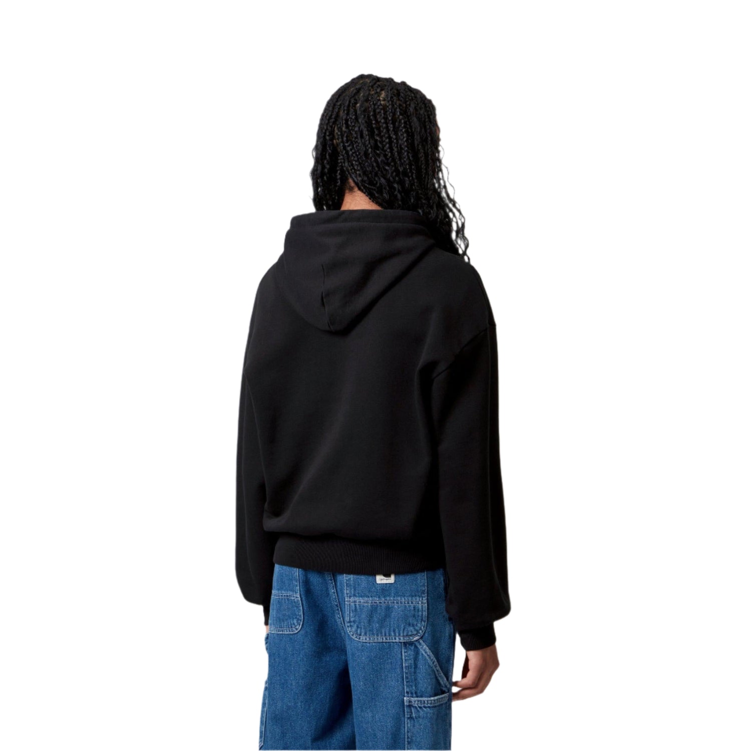 W' HOODED CASEY SWEATSHIRT BLACK / SILVER