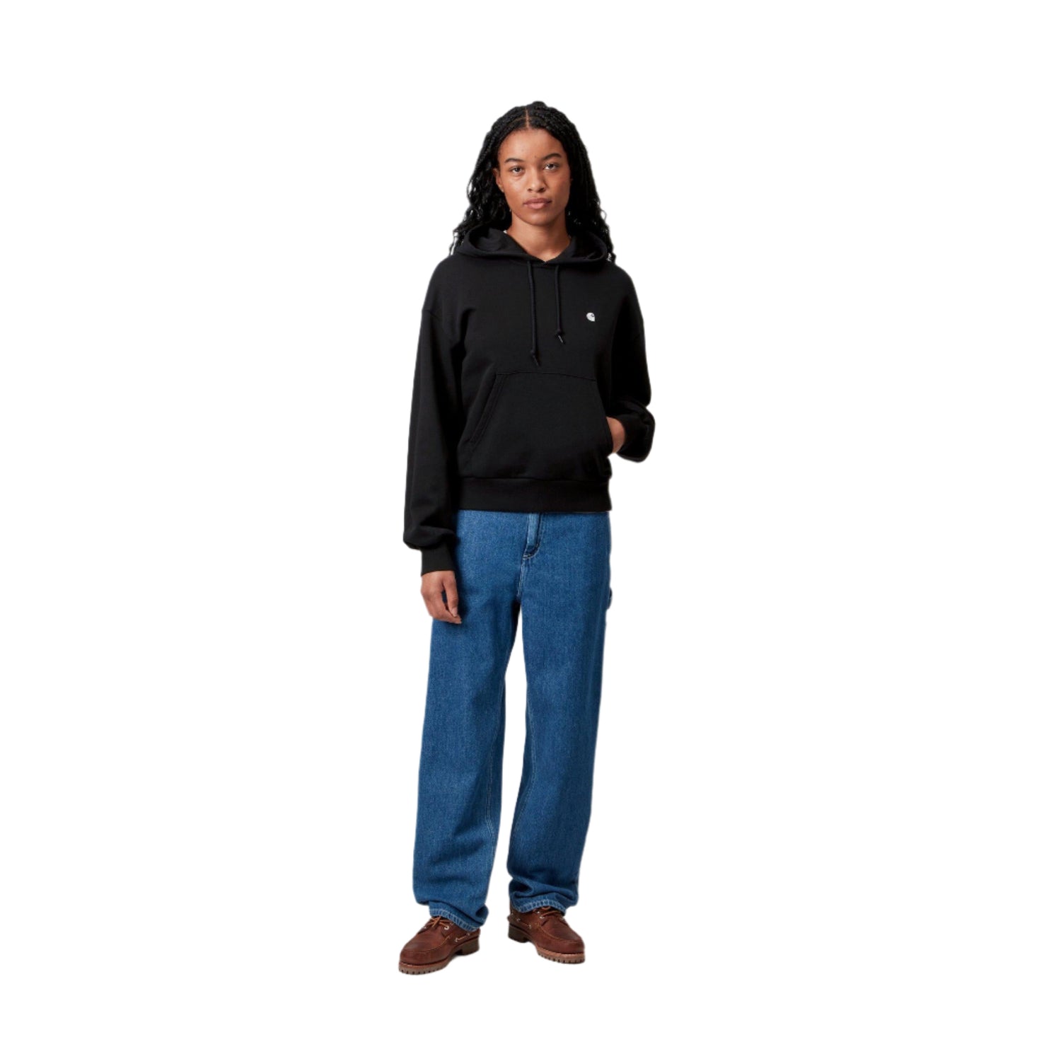 W' HOODED CASEY SWEATSHIRT BLACK / SILVER