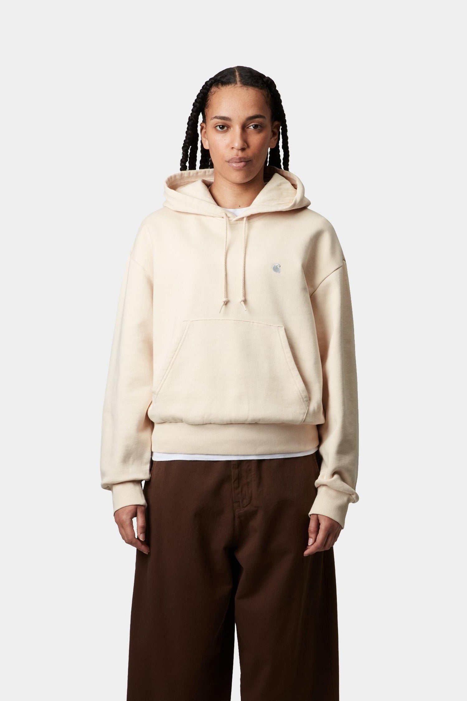 W' HOODED CASEY SWEATSHIRT NATURAL / SILVER