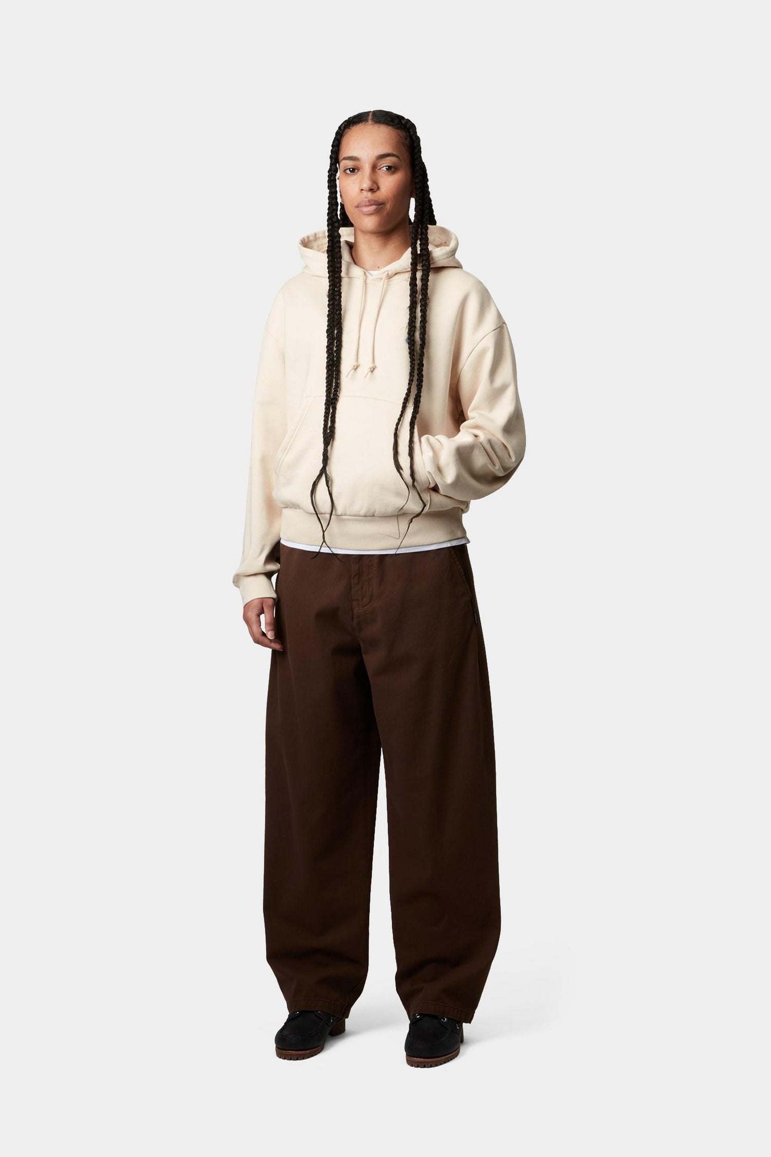 W' HOODED CASEY SWEATSHIRT NATURAL / SILVER