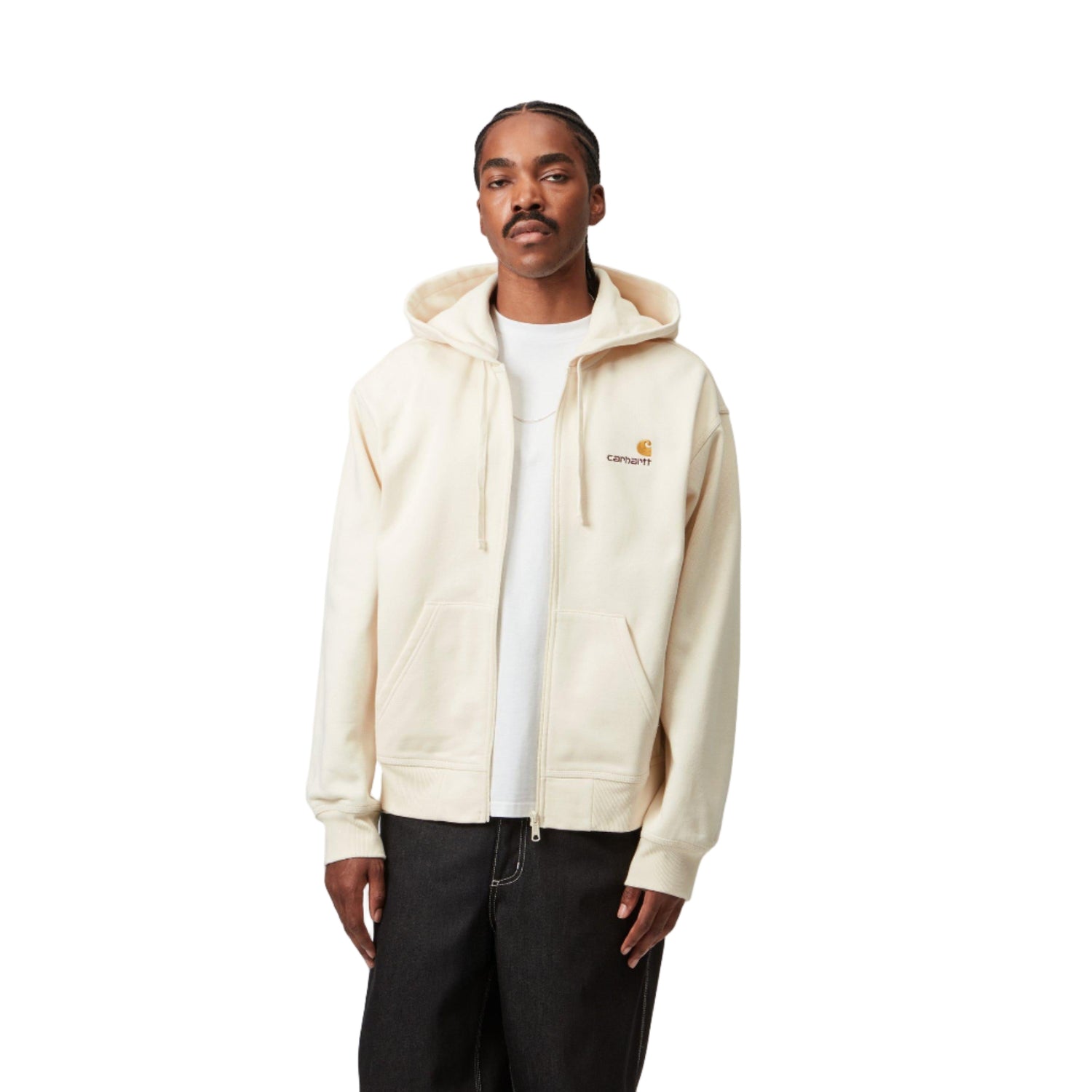 HOODED AMERICAN SCRIPT JACKET NATURAL