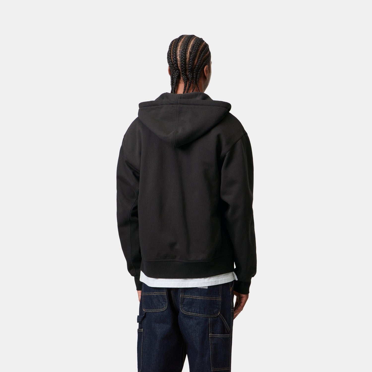 HOODED AMERICAN SCRIPT JACKET BLACK