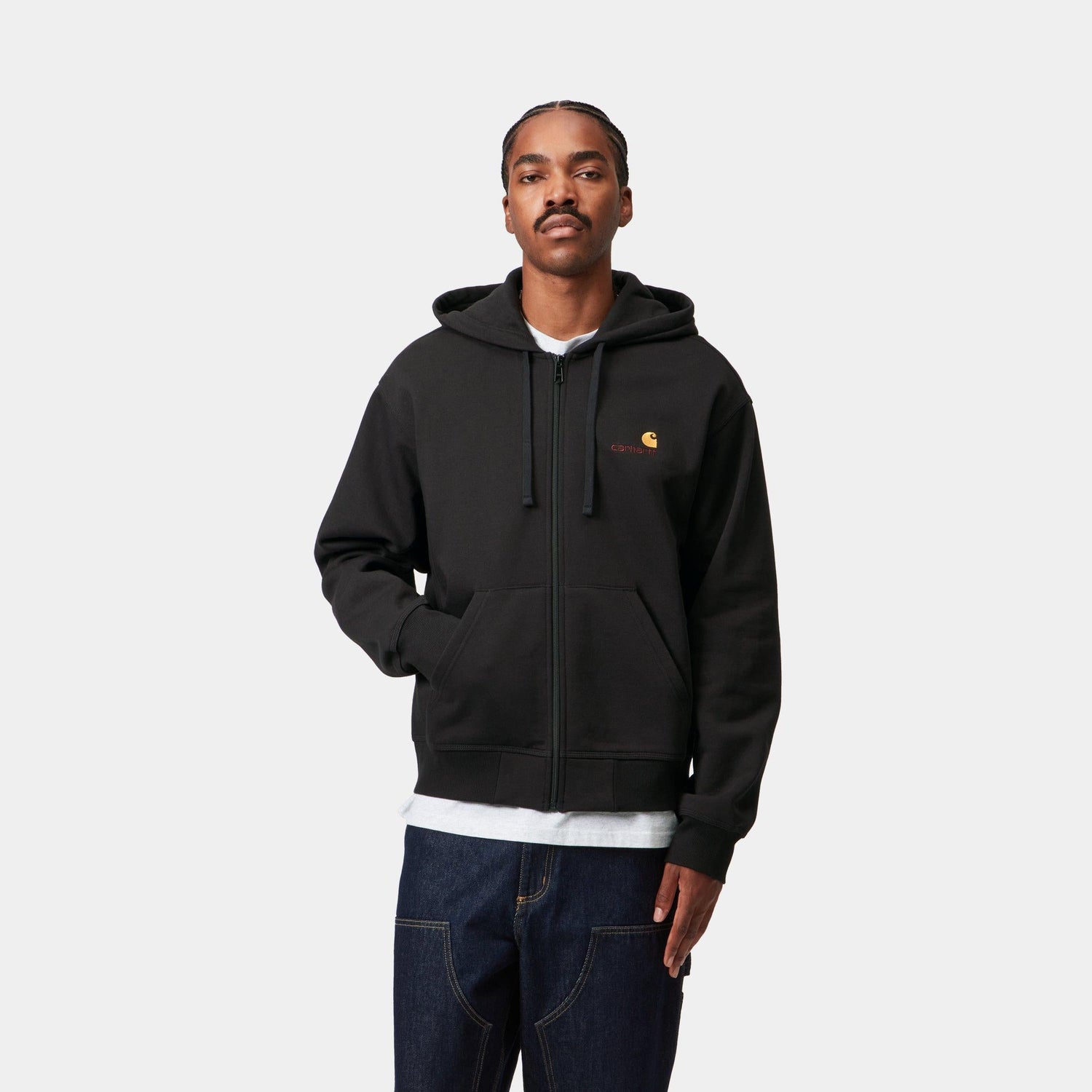 HOODED AMERICAN SCRIPT JACKET BLACK