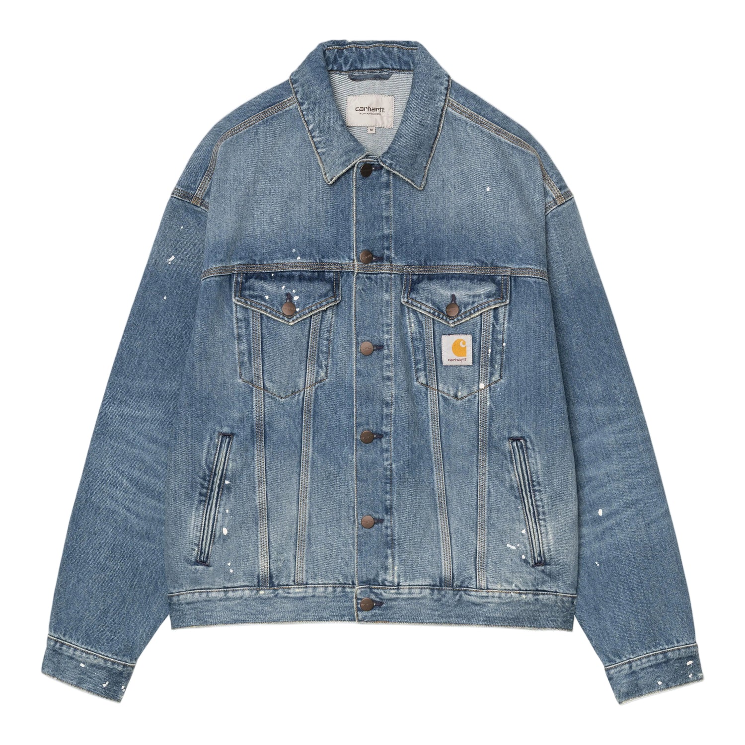HELSTON JACKET BLUE DESTROY WASH SPLATTER