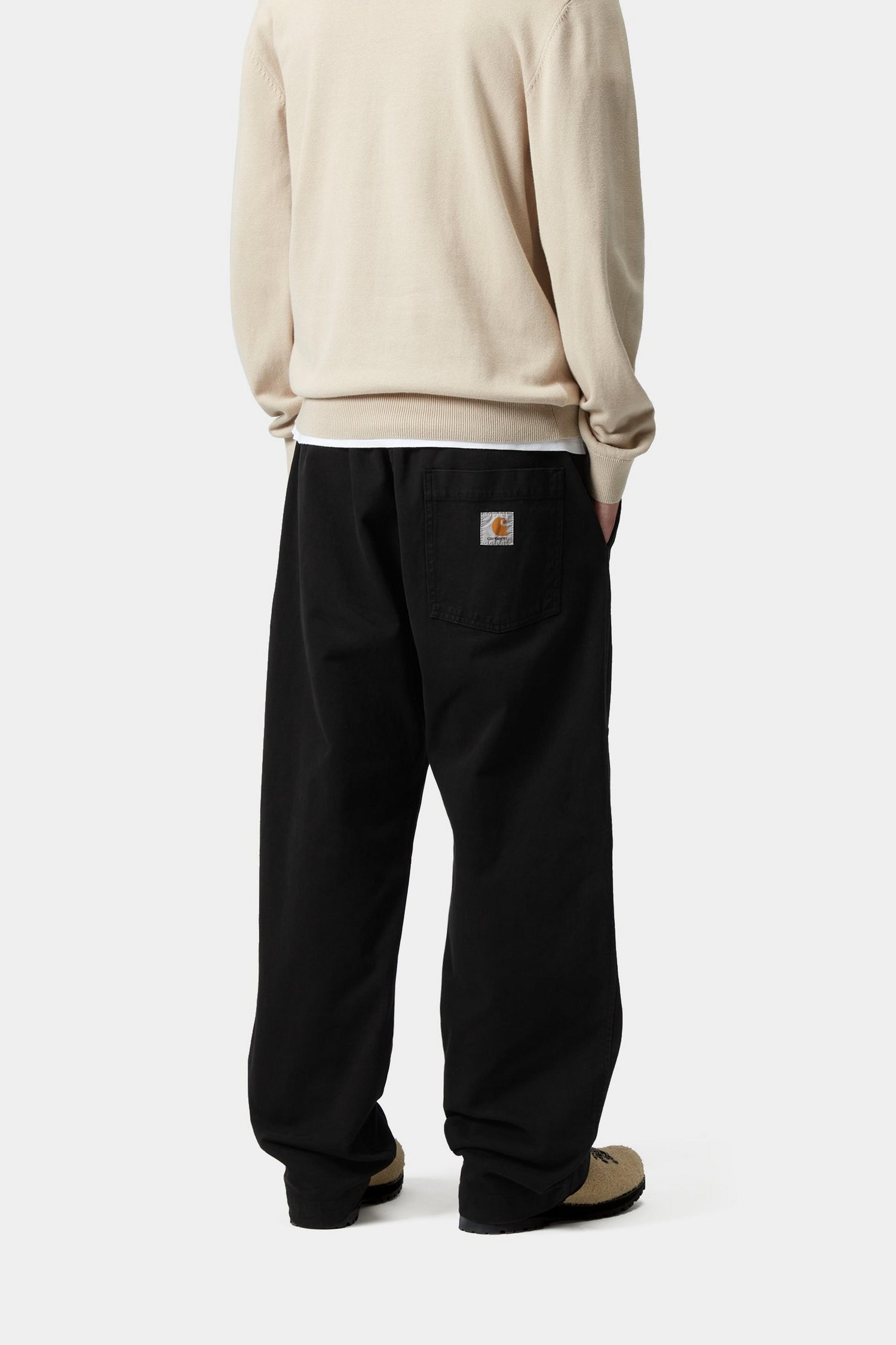 FLOYDE PANT BLACK GARMENT DYED