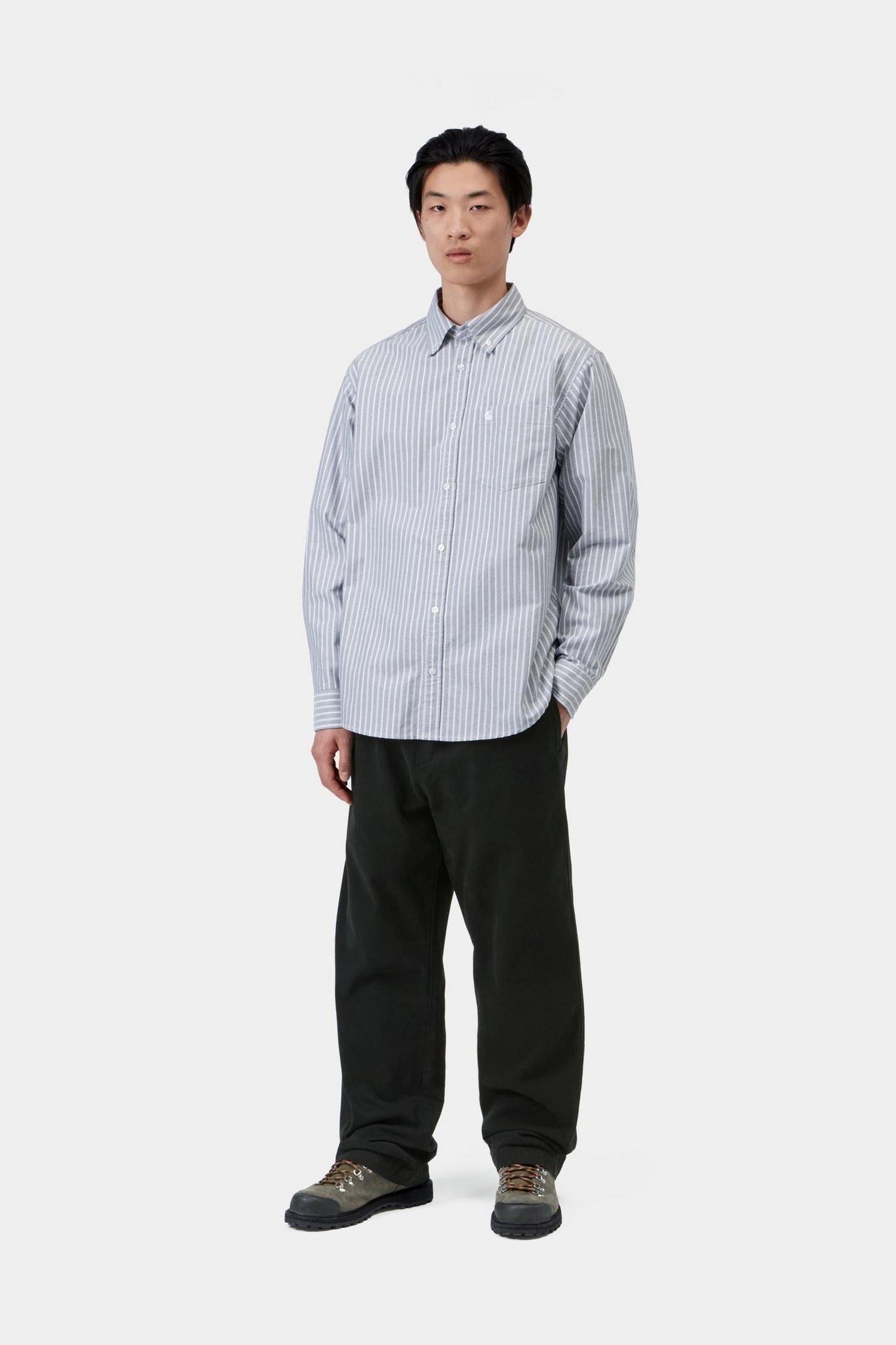 FLOYDE PANT BLACK GARMENT DYED